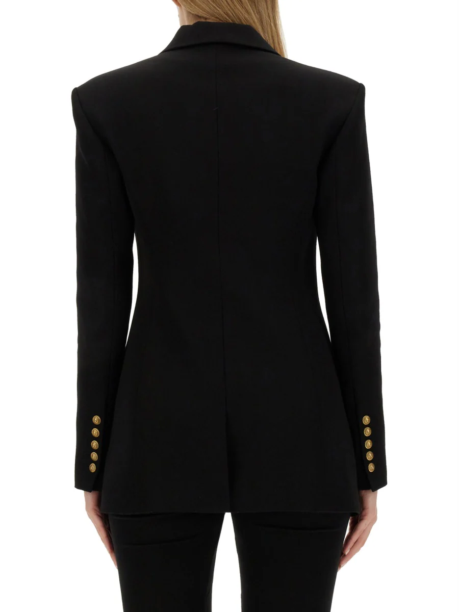 Balmain Women's Single-Breasted Wool Jacket - Size 36 - Image 3