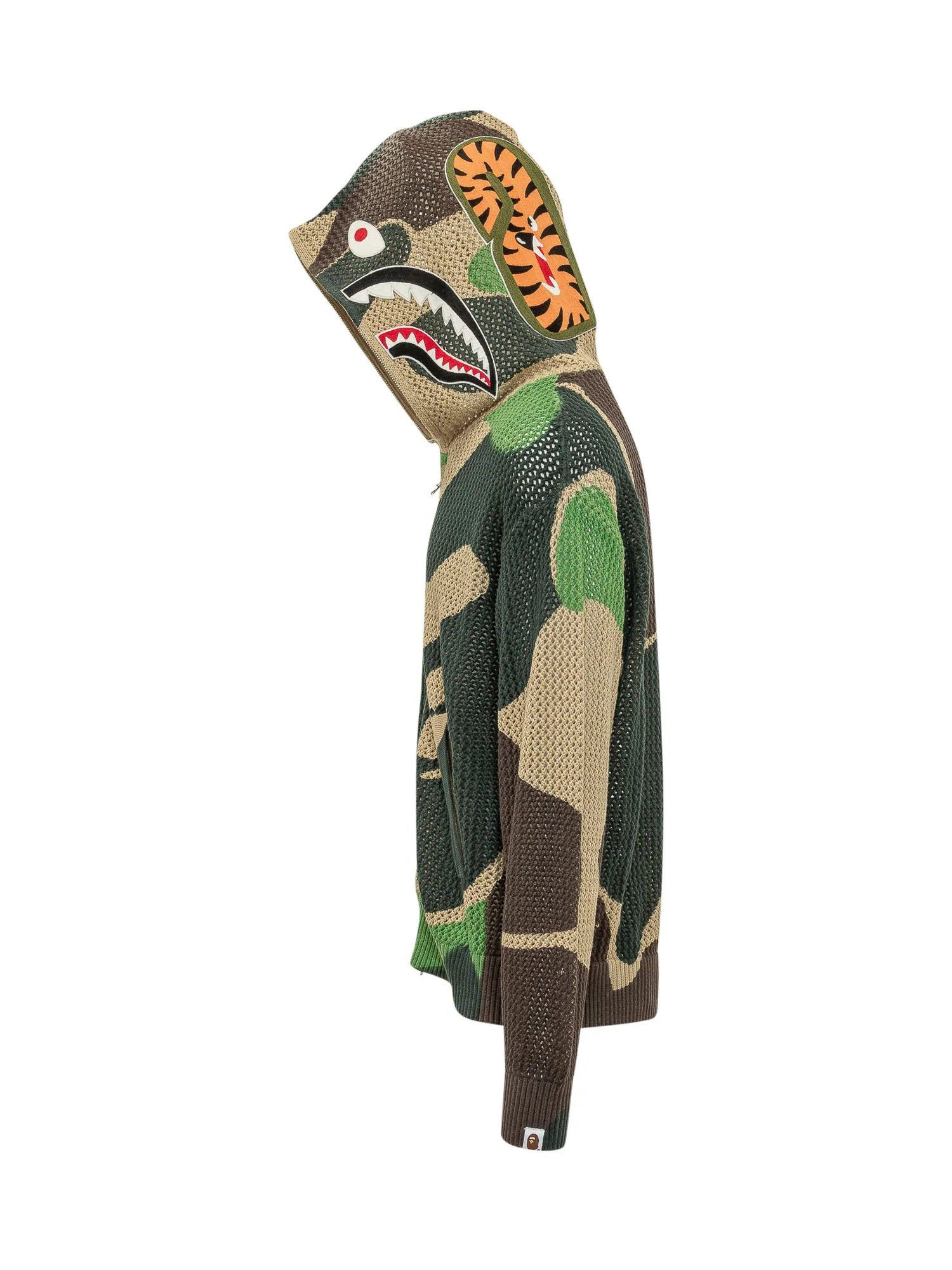 Bape Camo Zip-Up Hoodie with ABC Pattern - Image 4