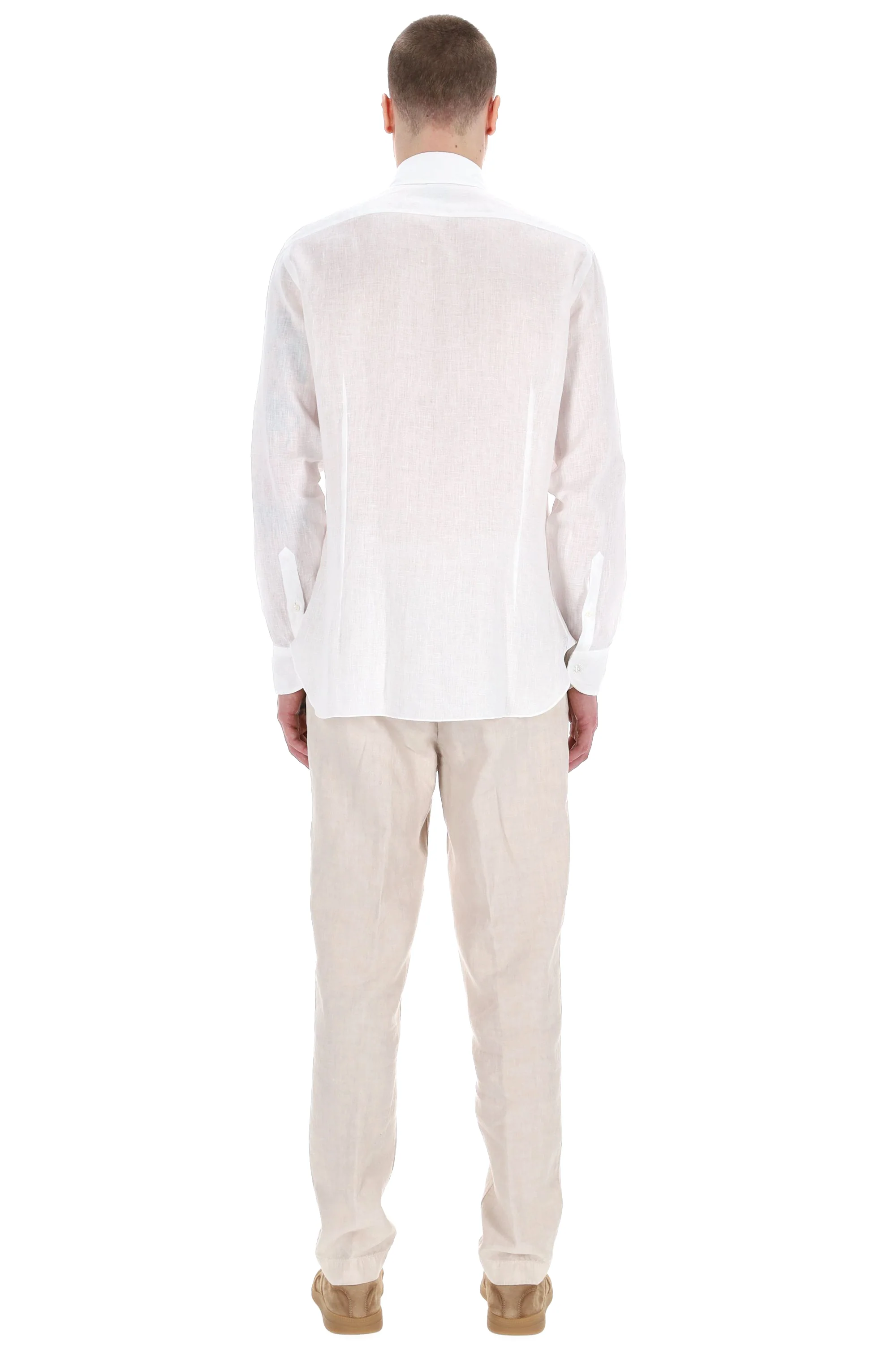 Barba Light and Natural Long Sleeve Shirt for Men - Image 3