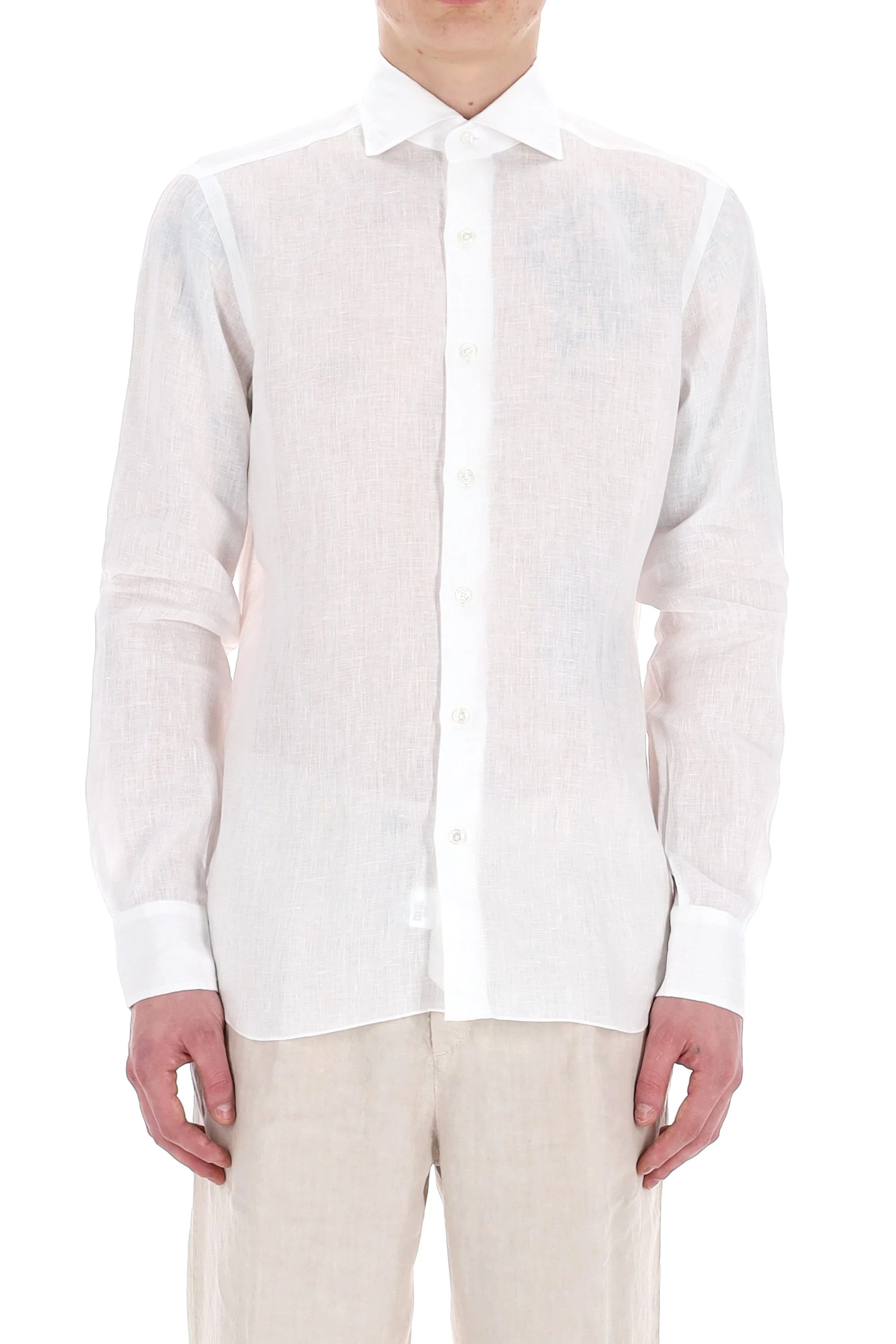 Barba Light and Natural Long Sleeve Shirt for Men - Image 4