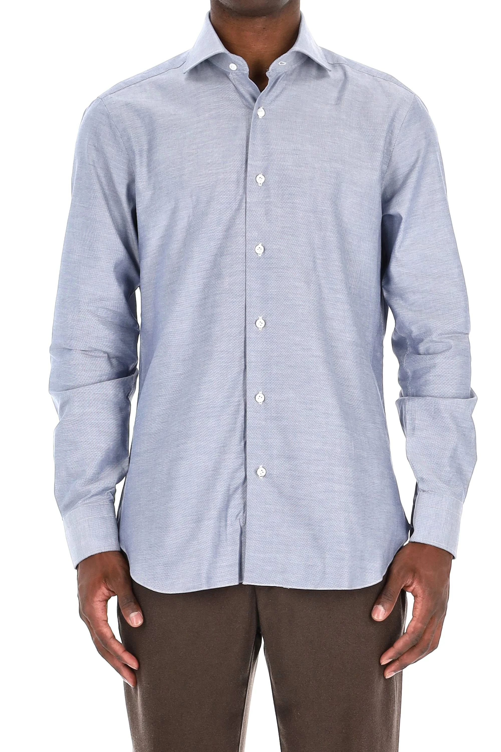 Barba Men's Mini Check Shirt for FW25