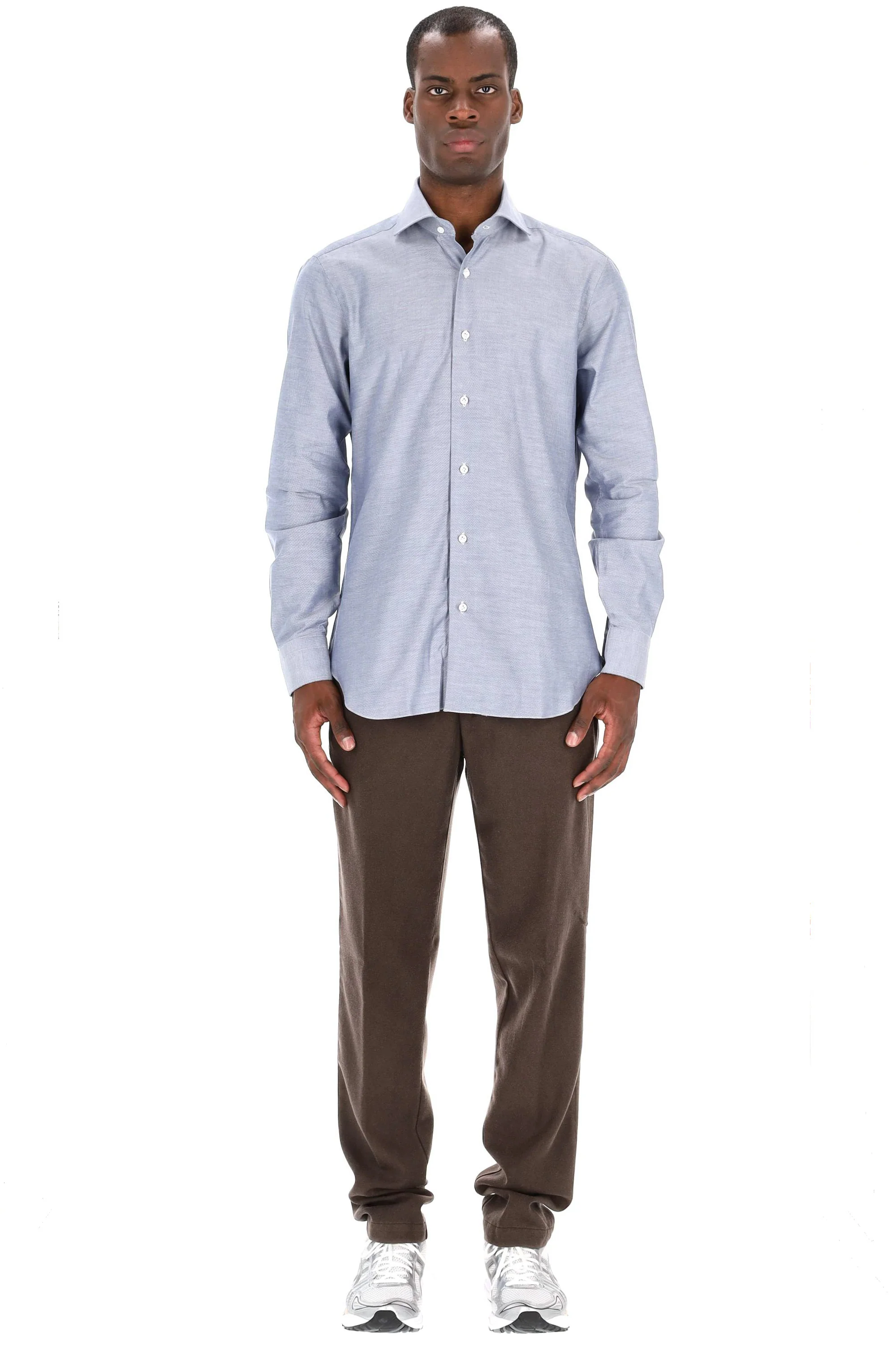 Barba Men's Mini Check Shirt for FW25 - Image 2