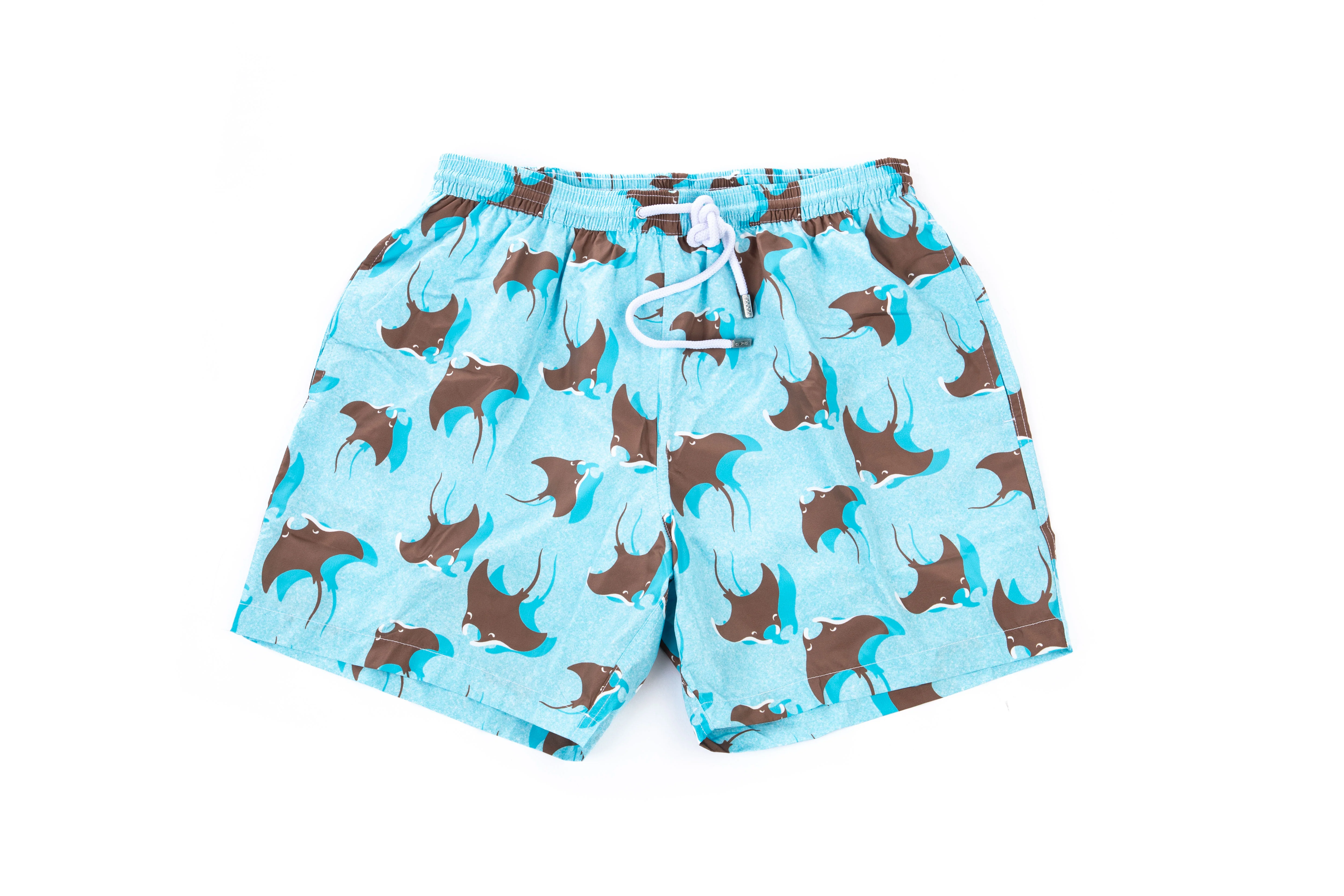 Barba Quick Drying Swim Trunks with Back Pocket