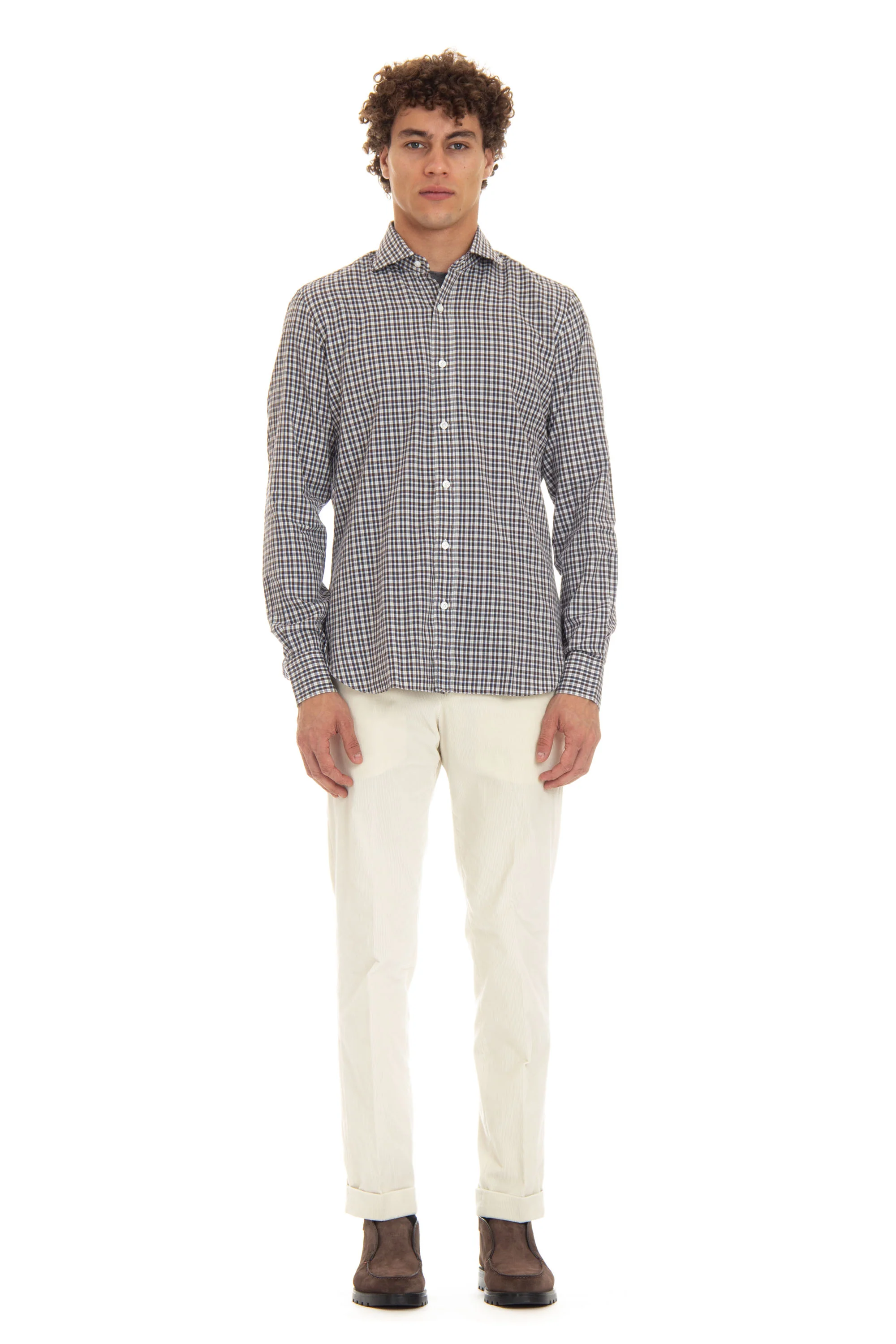 Barba Stylish Multicolor Long Sleeve Shirt for Men