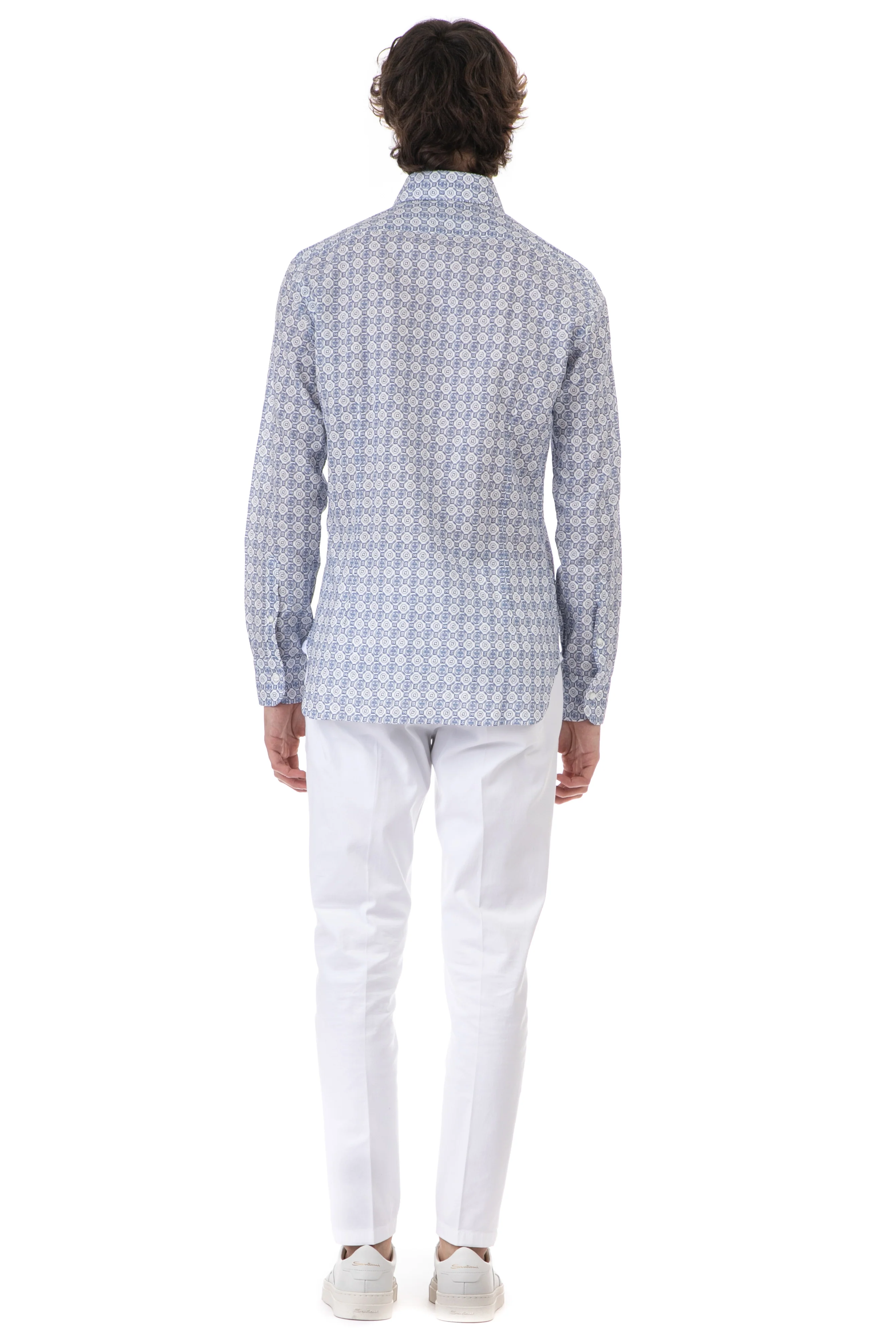 Barba Tailored Cotton-Linen Shirt with Unique Back Stitching - Image 4