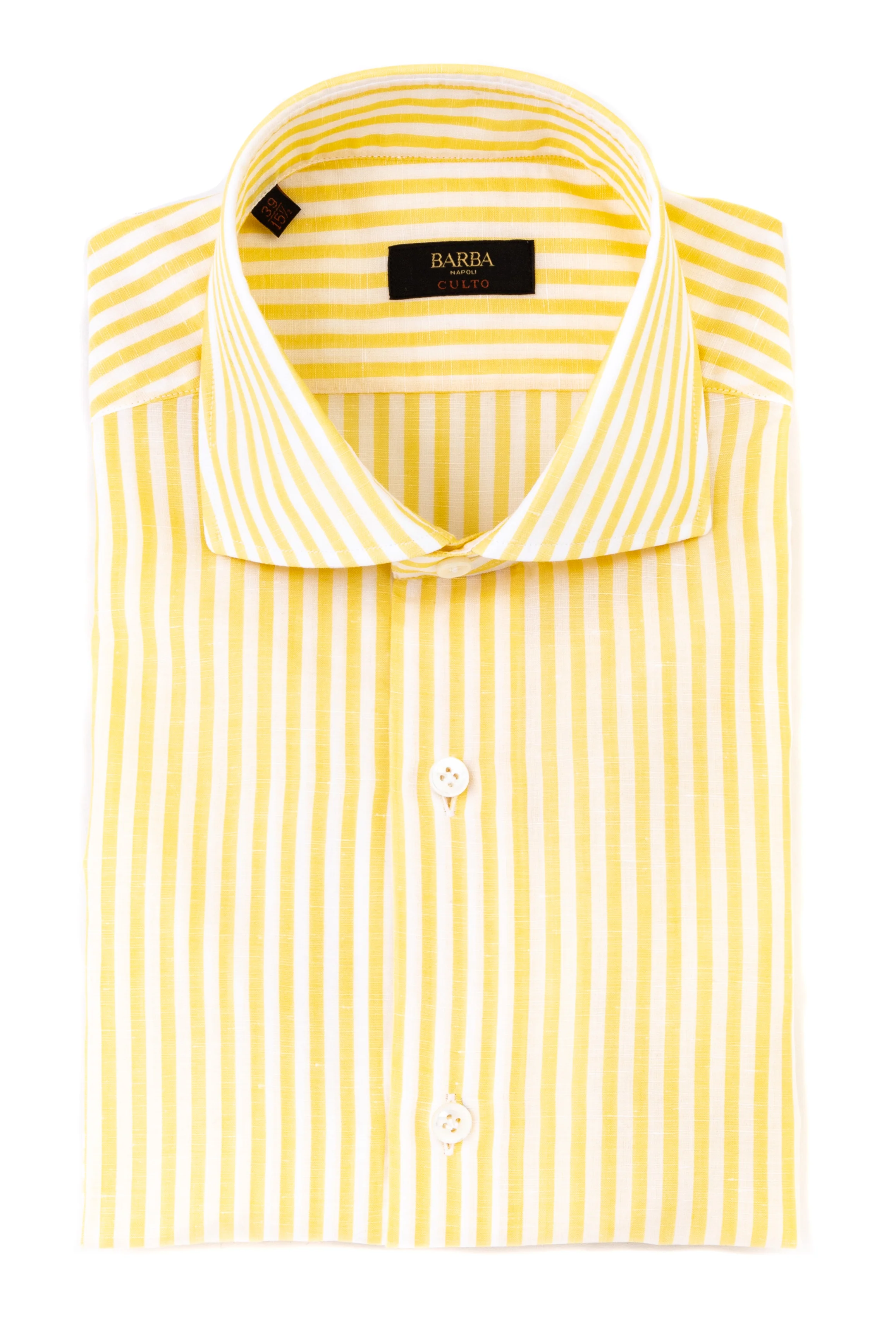 Barba Tailored Mini Shirt in Cotton and Linen for Men - Image 3