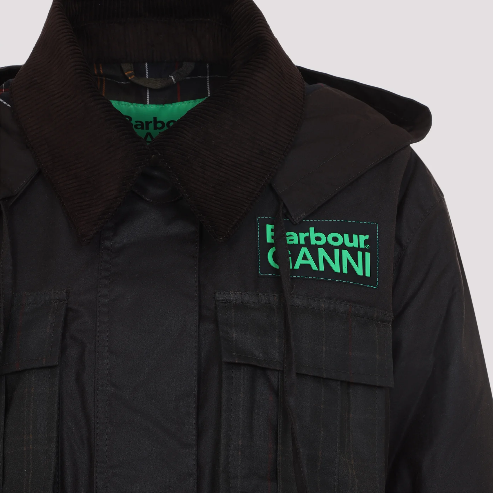 Barbour X Ganni Peplum Waxed Jacket for Women - Image 6