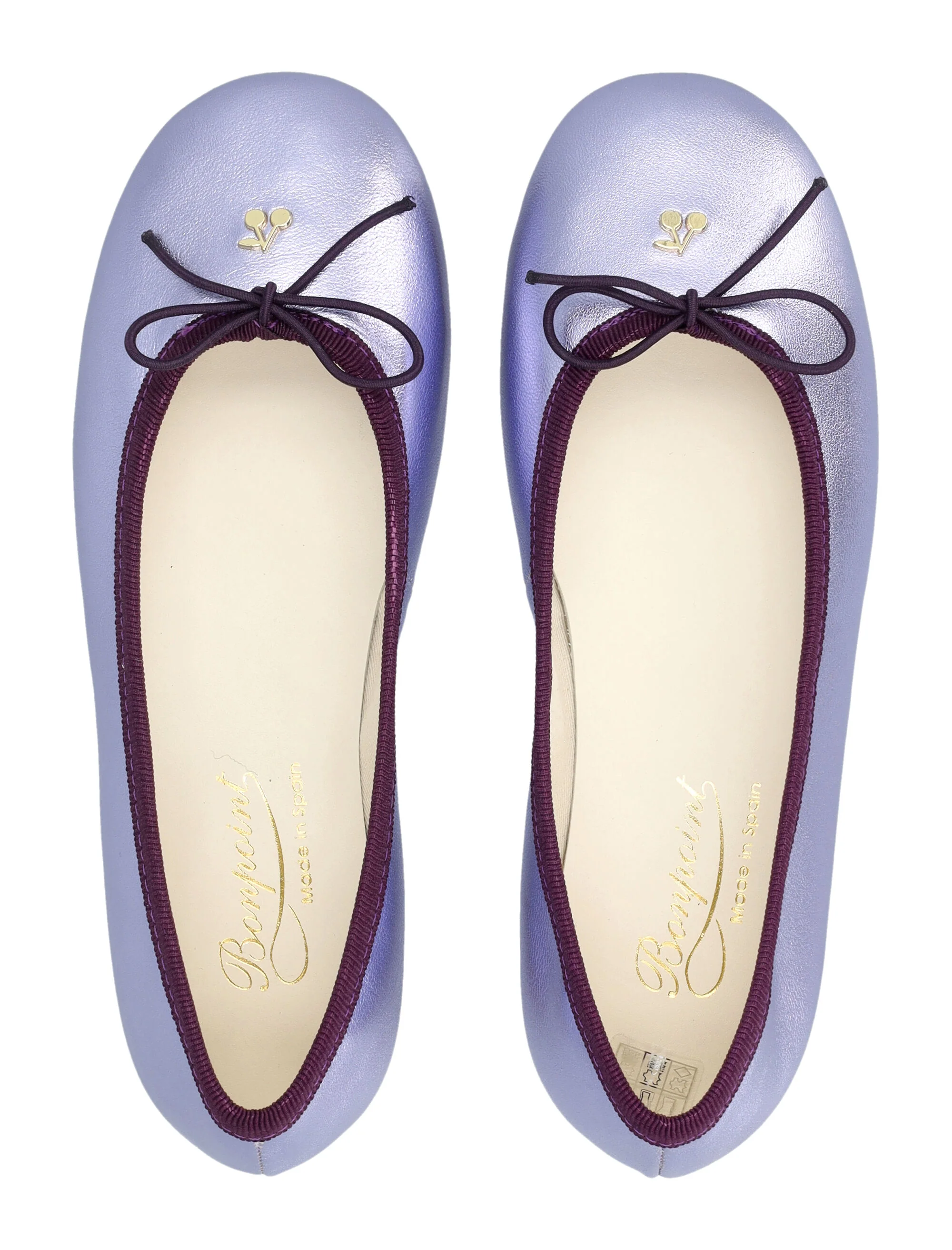 Bonpoint Mini Elegant Ballerinas with Iridescent Finish - Image 2