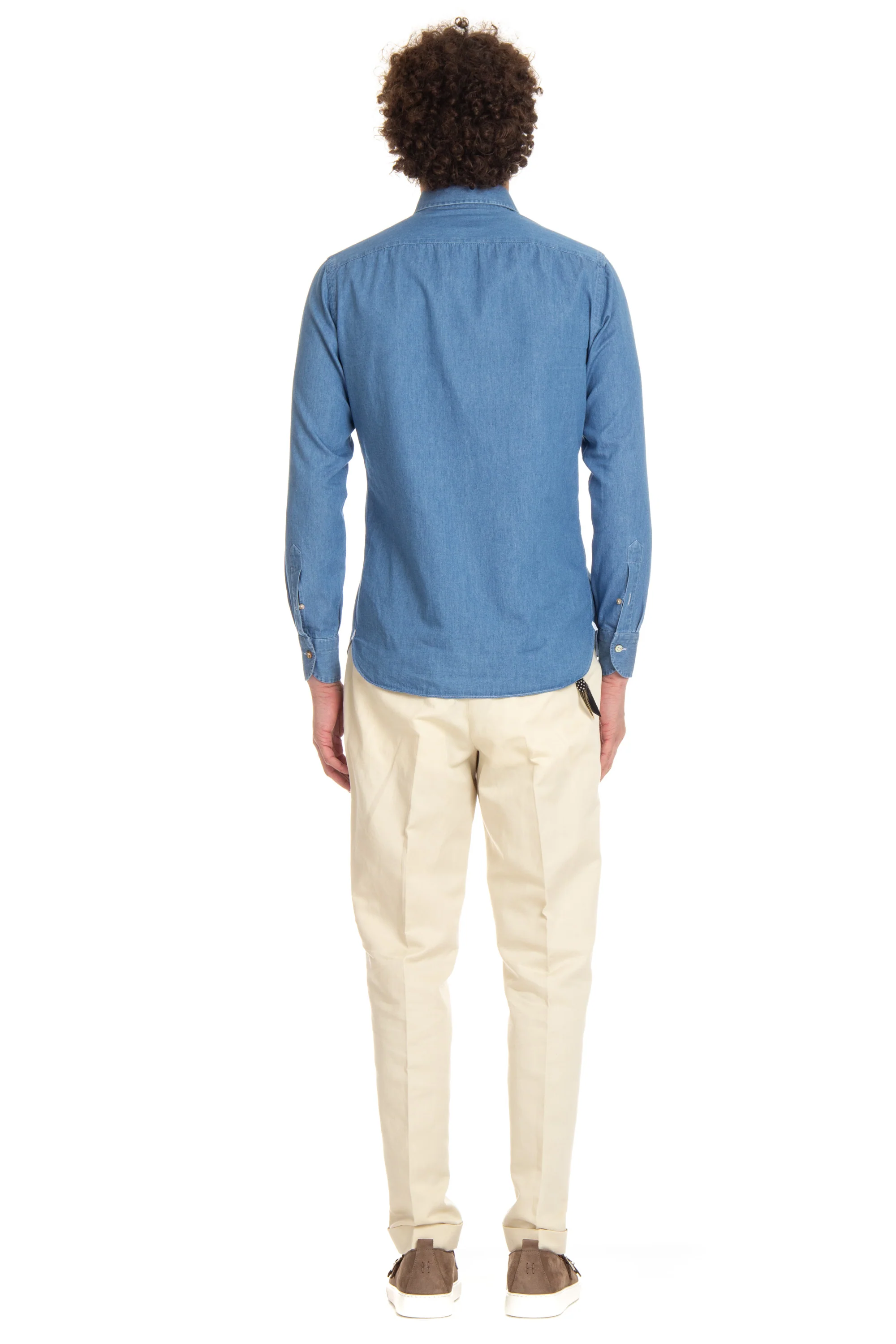Borriello Casual Denim Shirt for Men - Size 42 - Image 3