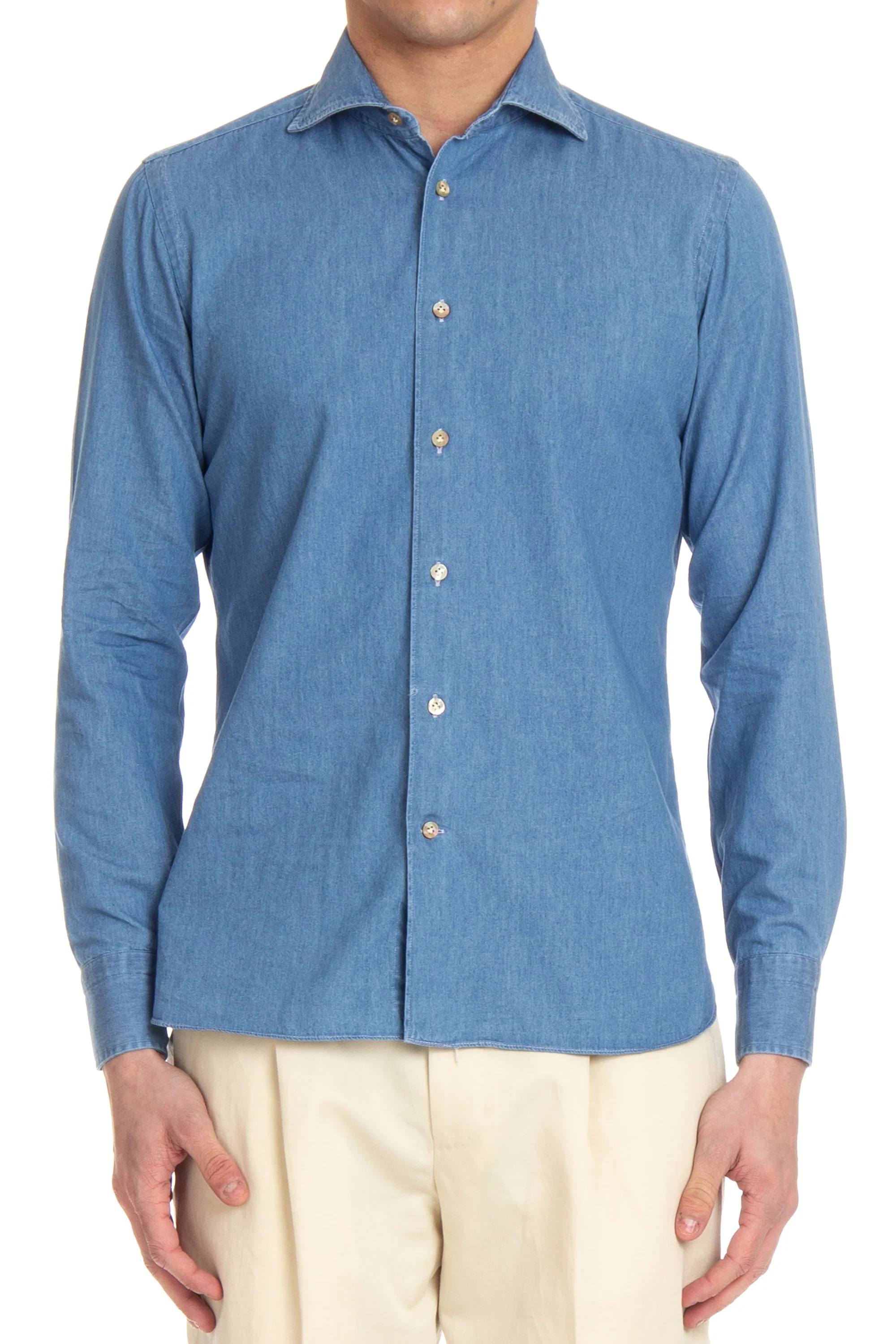 Borriello Casual Denim Shirt for Men - Size 42 - Image 4