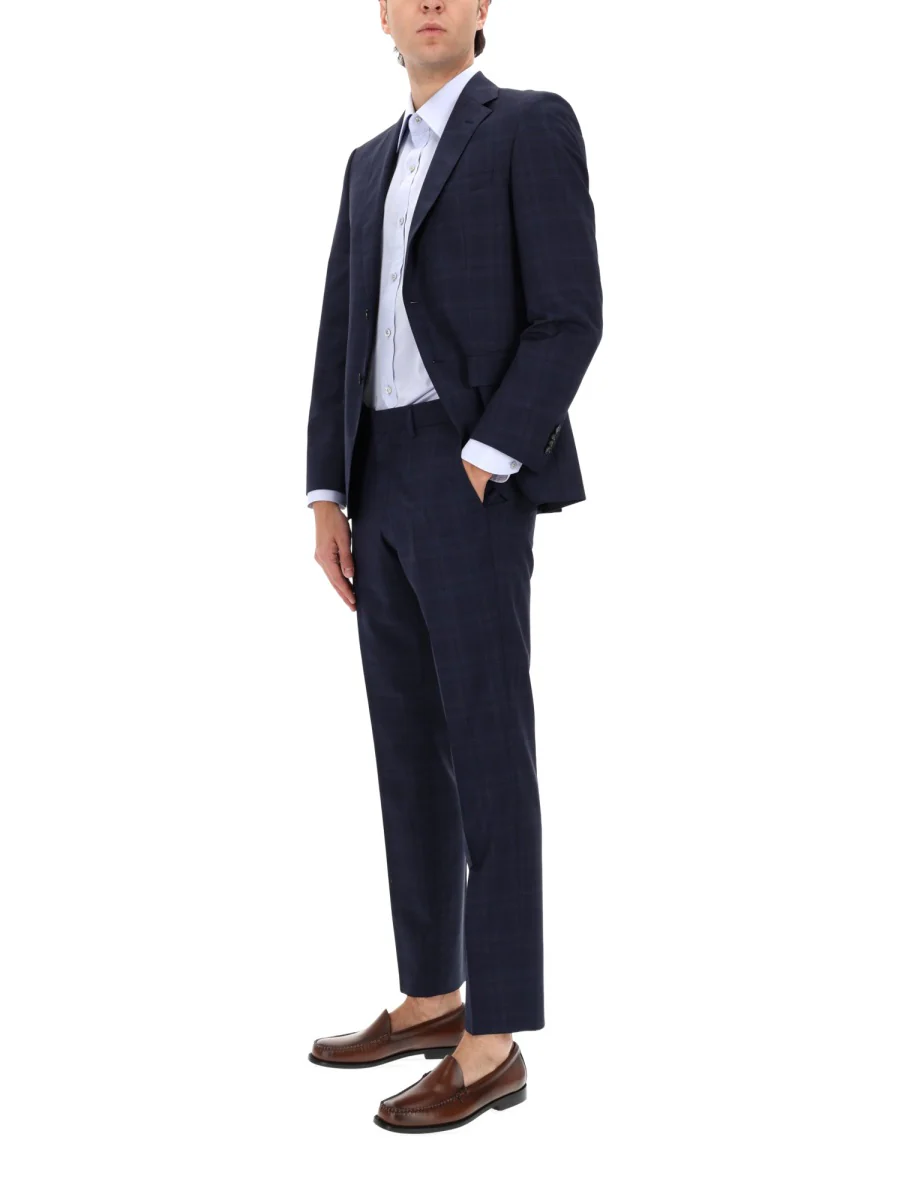 BOSS Two-piece Regular-fit Suit in Checked Virgin Wool - Image 3