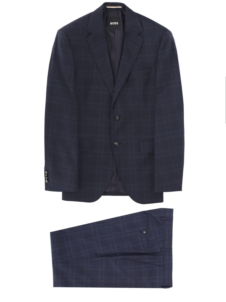 BOSS Two-piece Regular-fit Suit in Checked Virgin Wool - Image 6