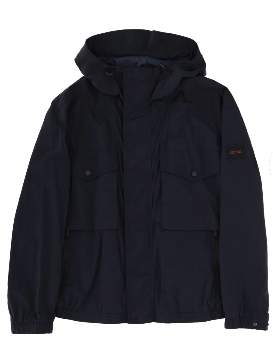 BOSS Water-repellent Jacket with Hood Visor