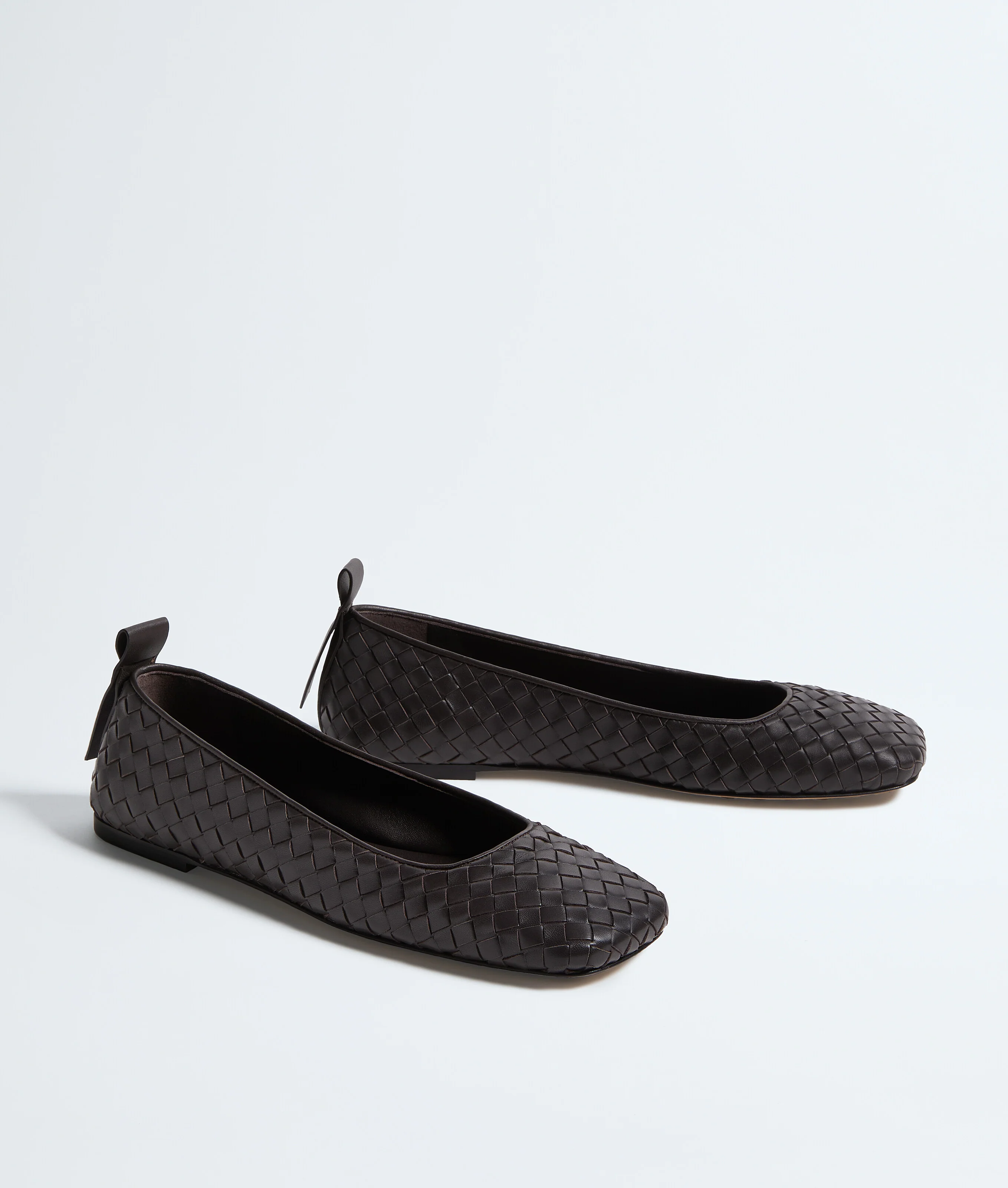 Bottega Veneta Braided Leather Ballerina Flats with Back Loop Detail - Image 3