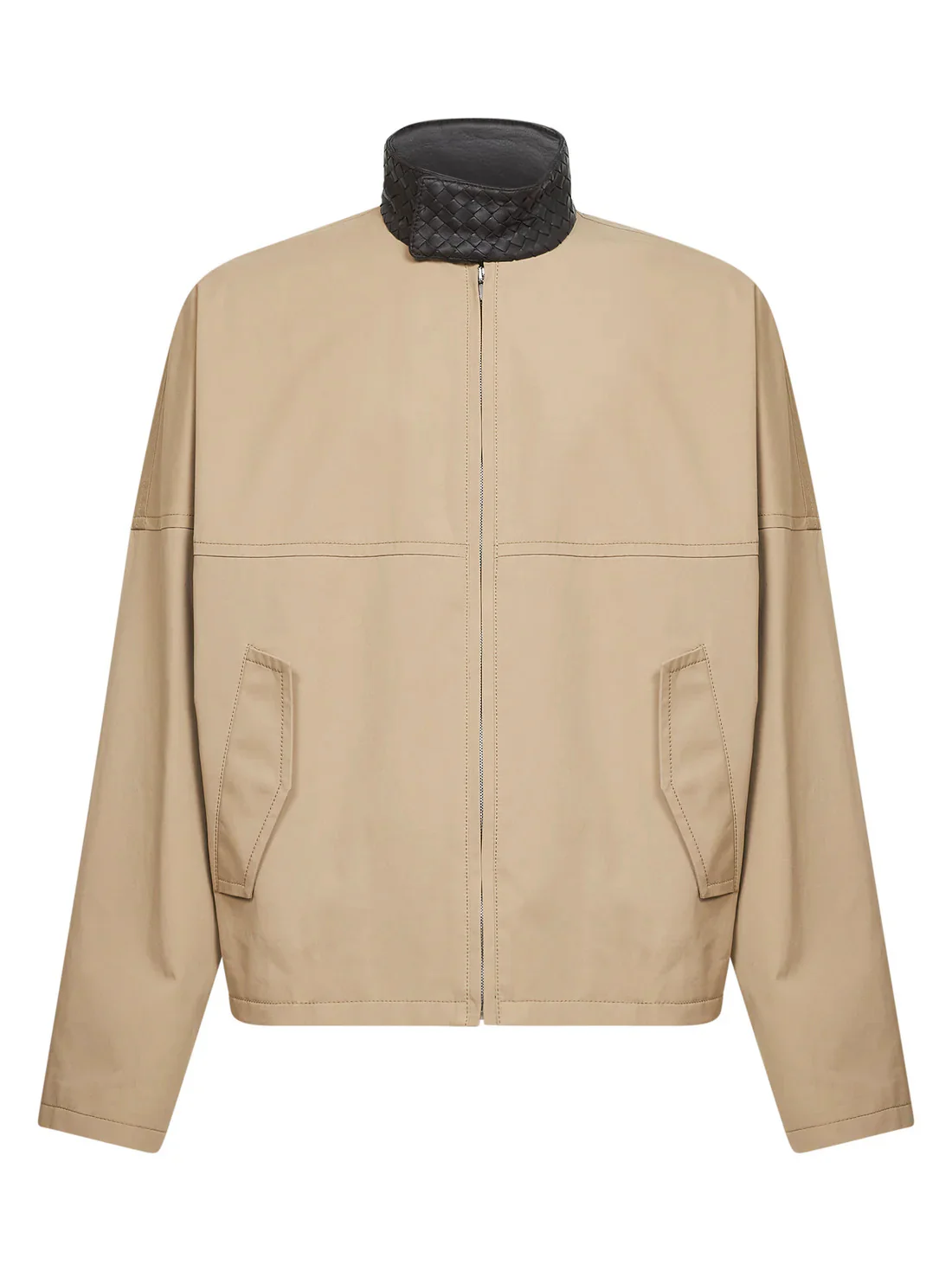 Bottega Veneta Cotton Jacket with Intrecciato Detail