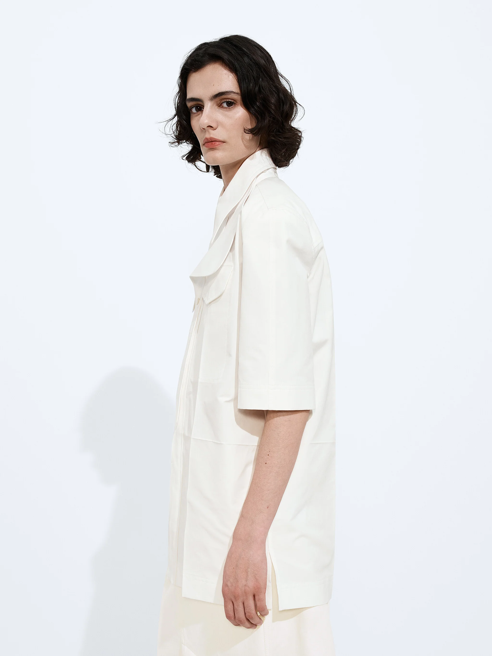 Bottega Veneta Cotton Short Sleeve Shirt with Button Closure - Size 38 - Image 2