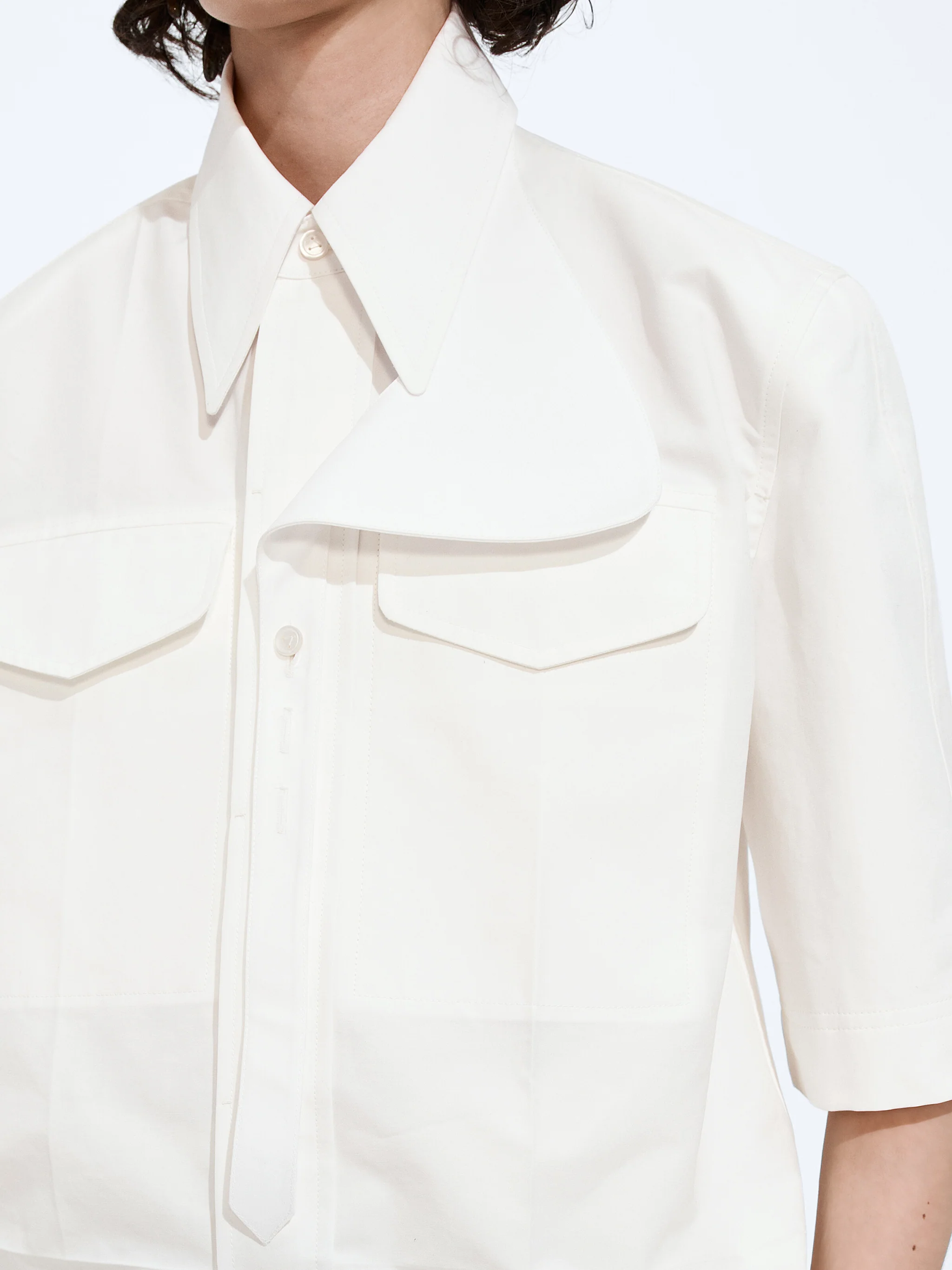 Bottega Veneta Cotton Short Sleeve Shirt with Button Closure - Size 38 - Image 4
