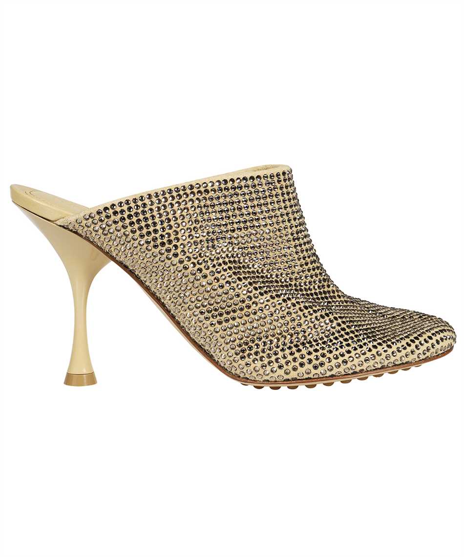 BOTTEGA VENETA Embellished Suede Sparkle Dot Sock Mules - Image 4