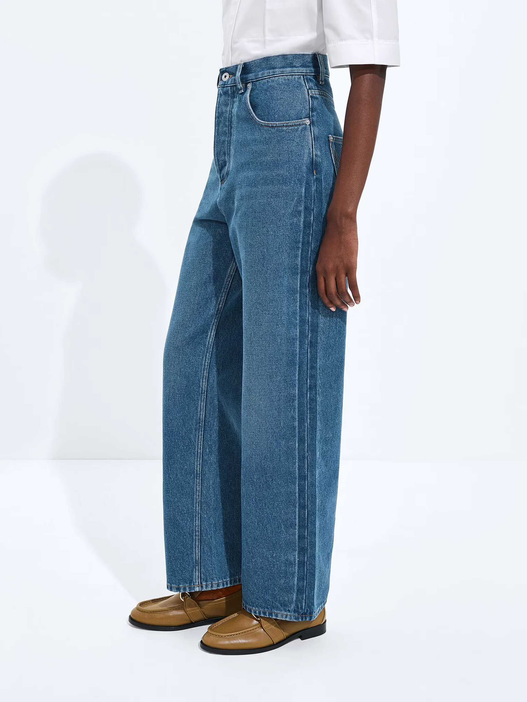 Bottega Veneta High Waist Wide Leg Jeans - Size 38 - Image 2