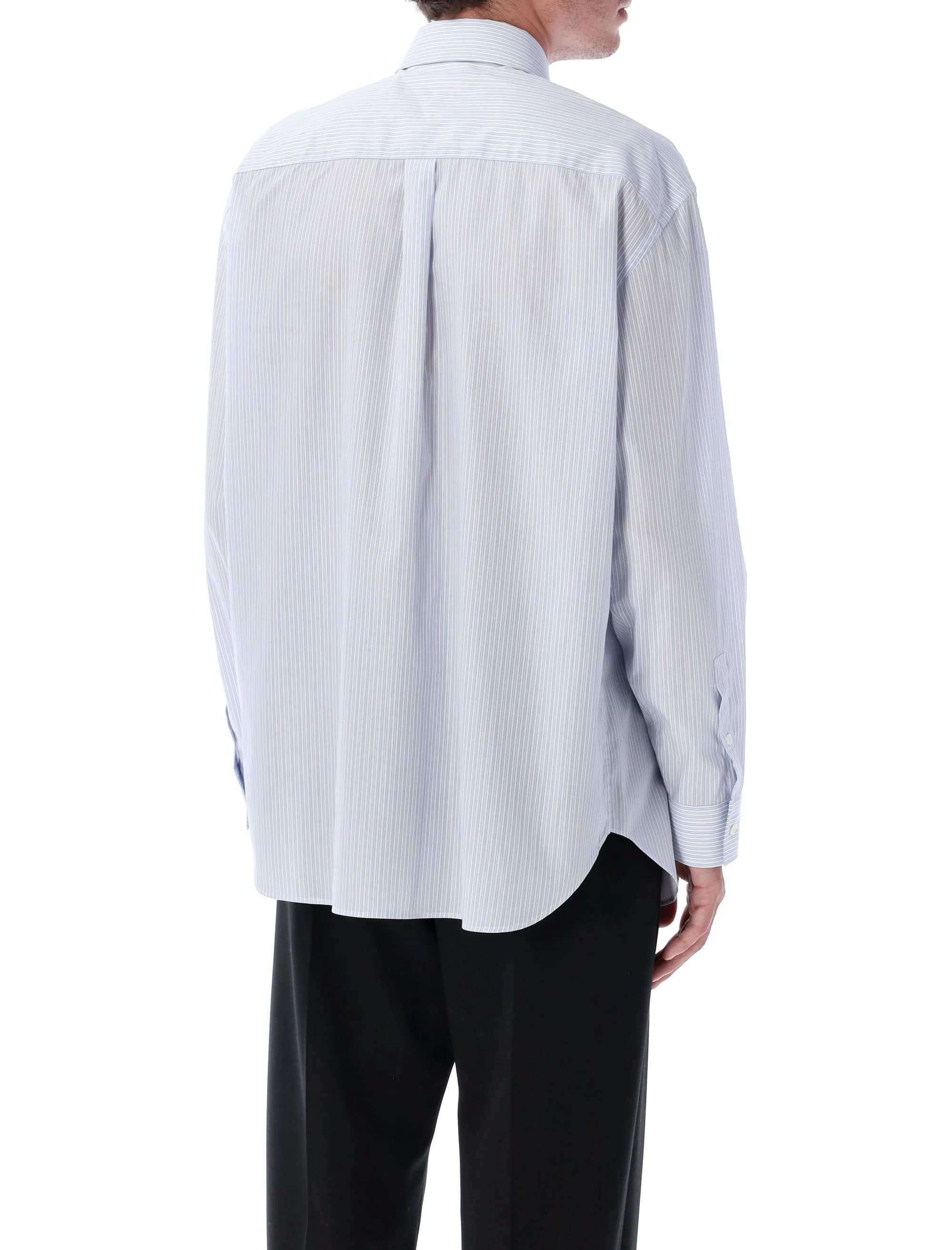 Bottega Veneta Light Blue Striped T-Shirt for Men - FW25 Collection - Image 2