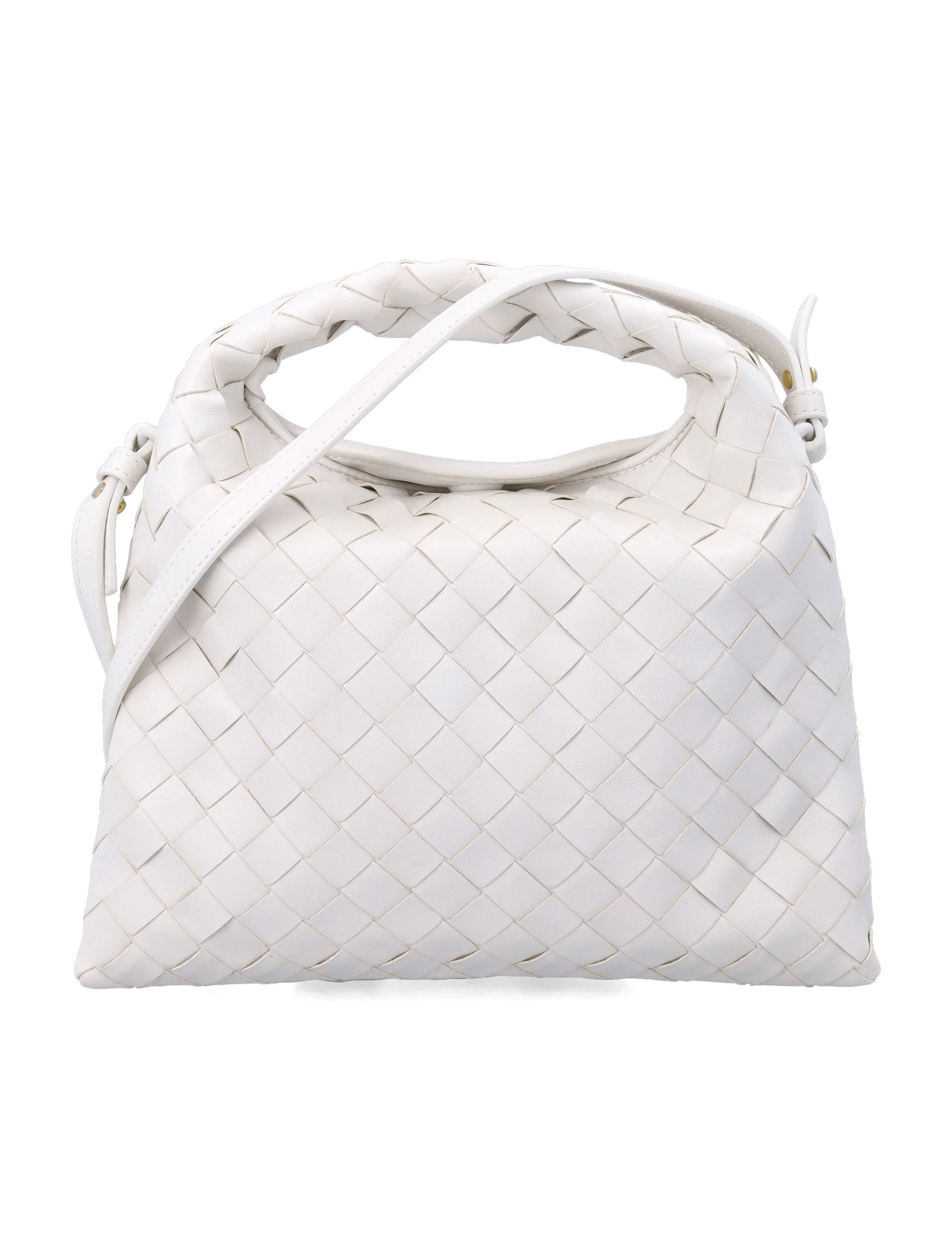 Bottega Veneta Mini Hop Leather Crossbody Bag with Intrecciato Pattern