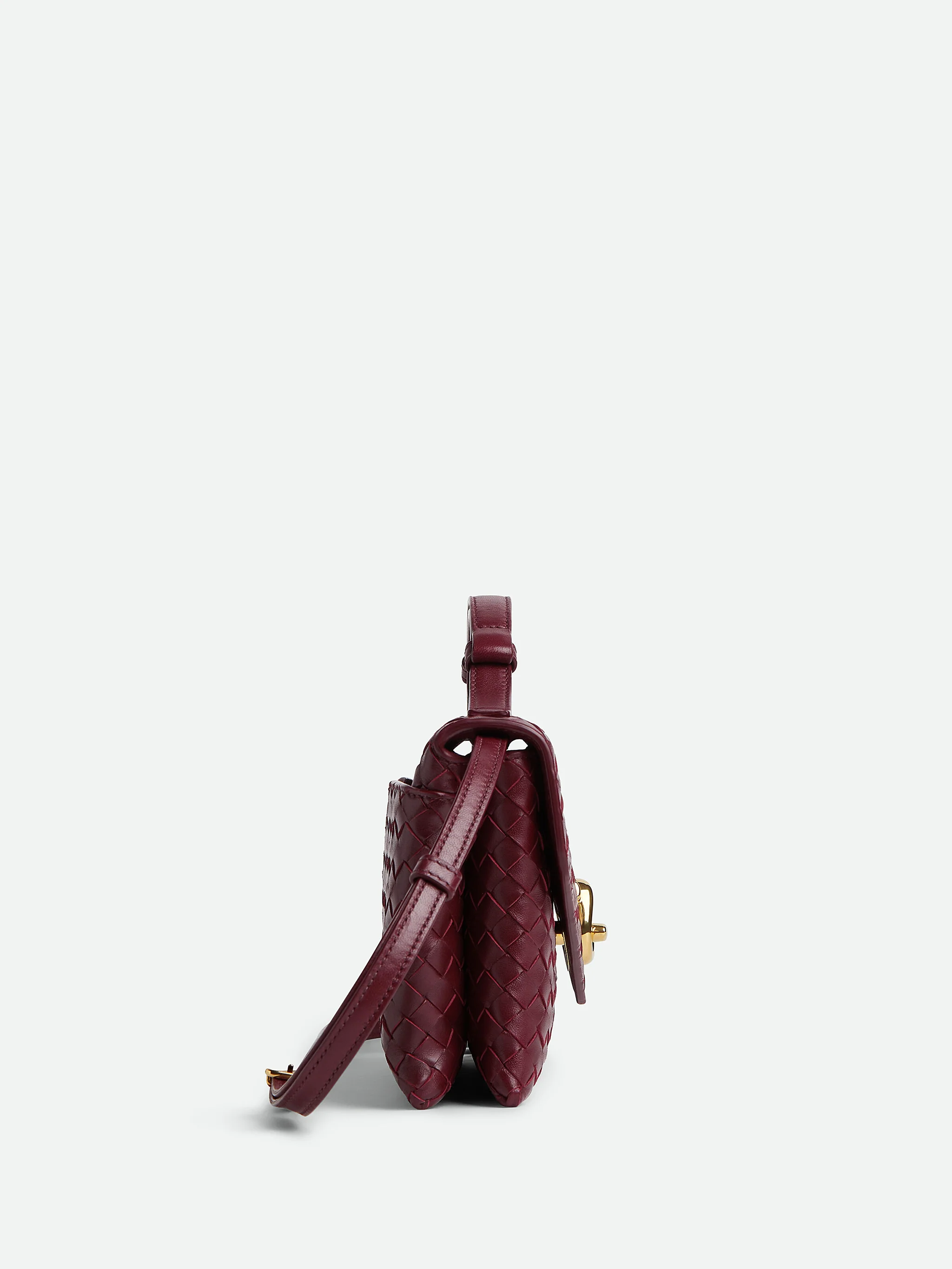 Bottega Veneta Mini Leather Handbag with Adjustable Features and Metallic Closure - Image 4