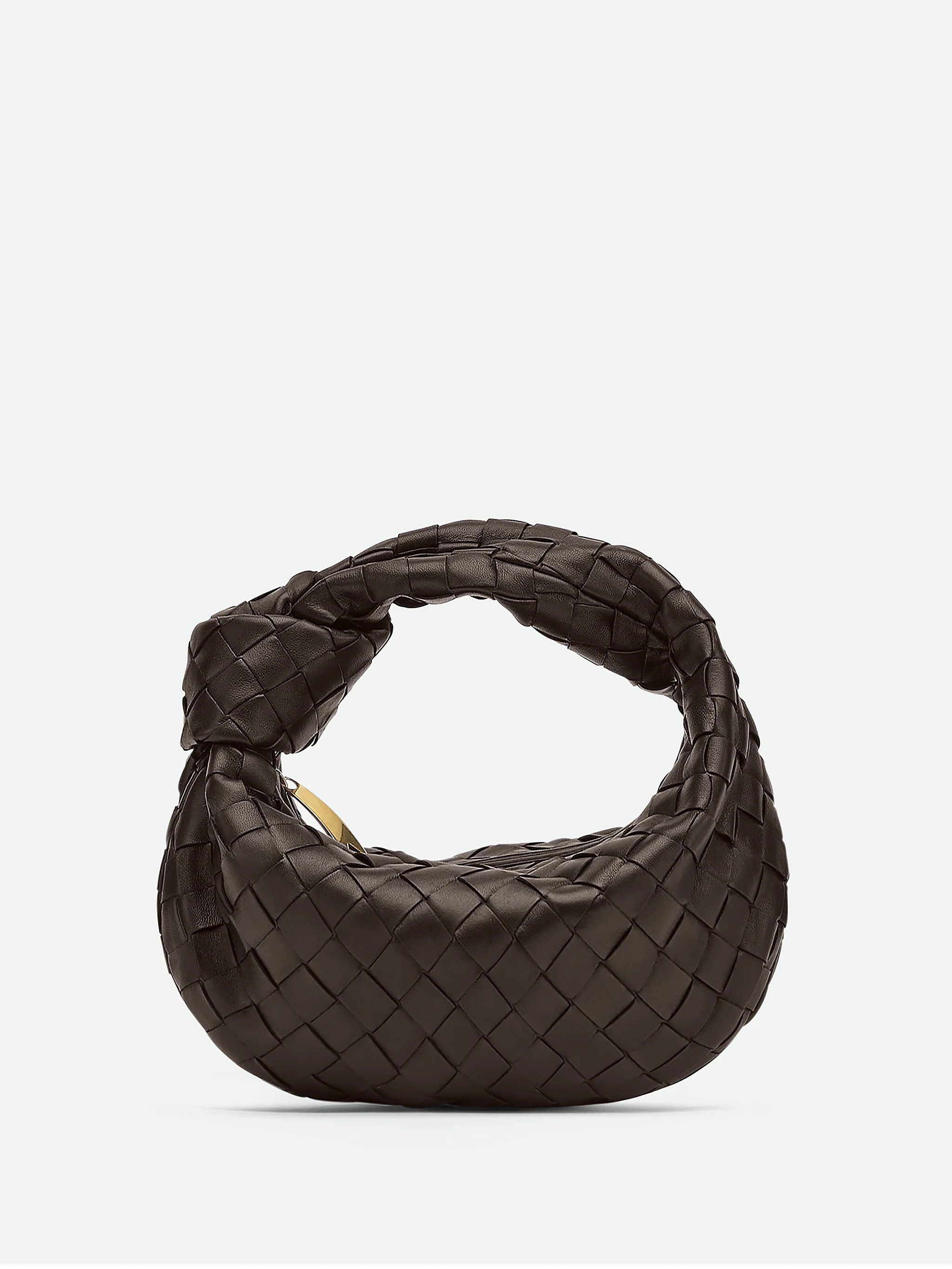 Bottega Veneta Mini Leather Handbag with Intrecciato Motif - 28cm