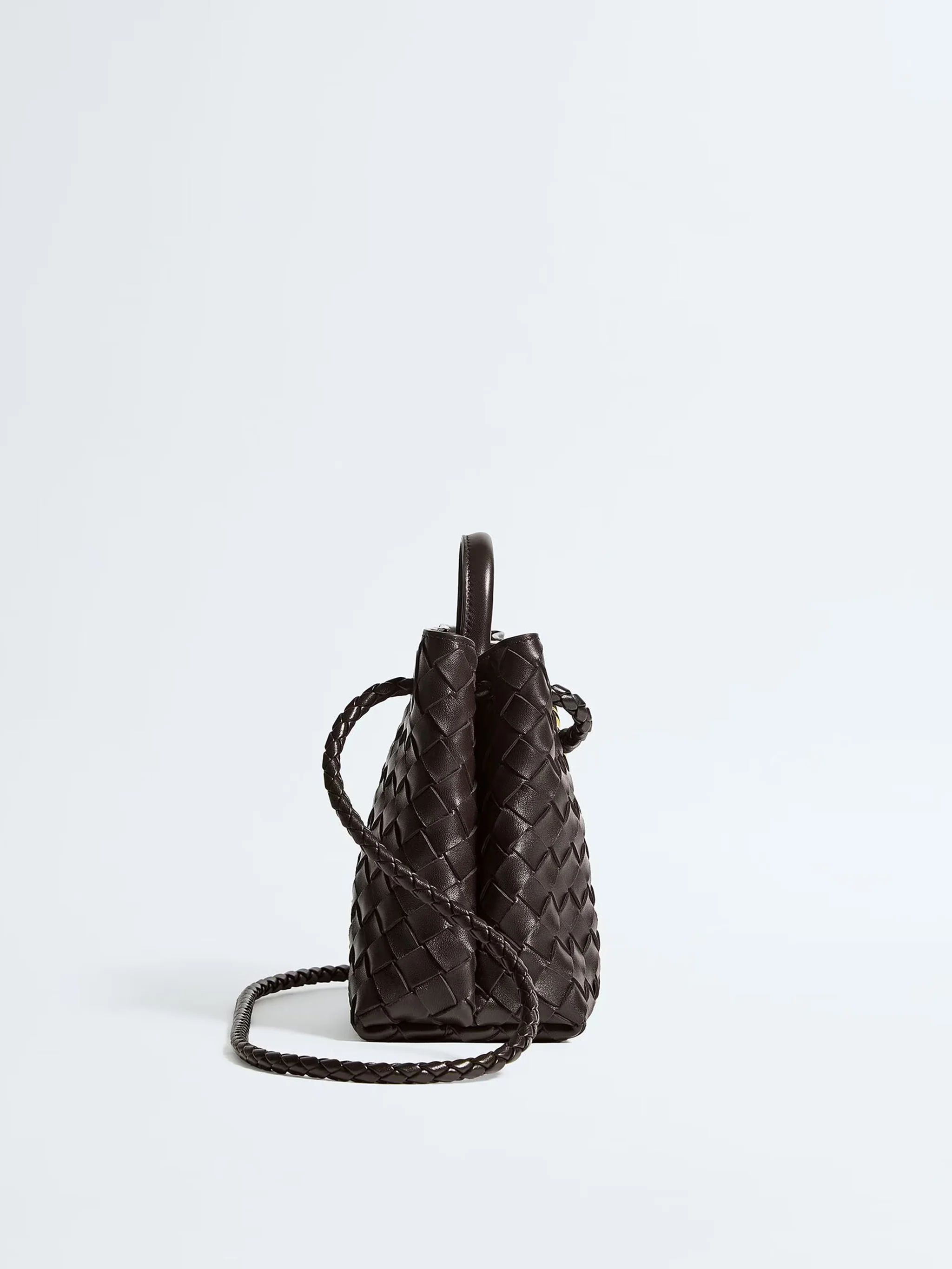 Bottega Veneta Mini Top Handle Bag with Signature Knot Detail and Cross-Body Strap - Image 5