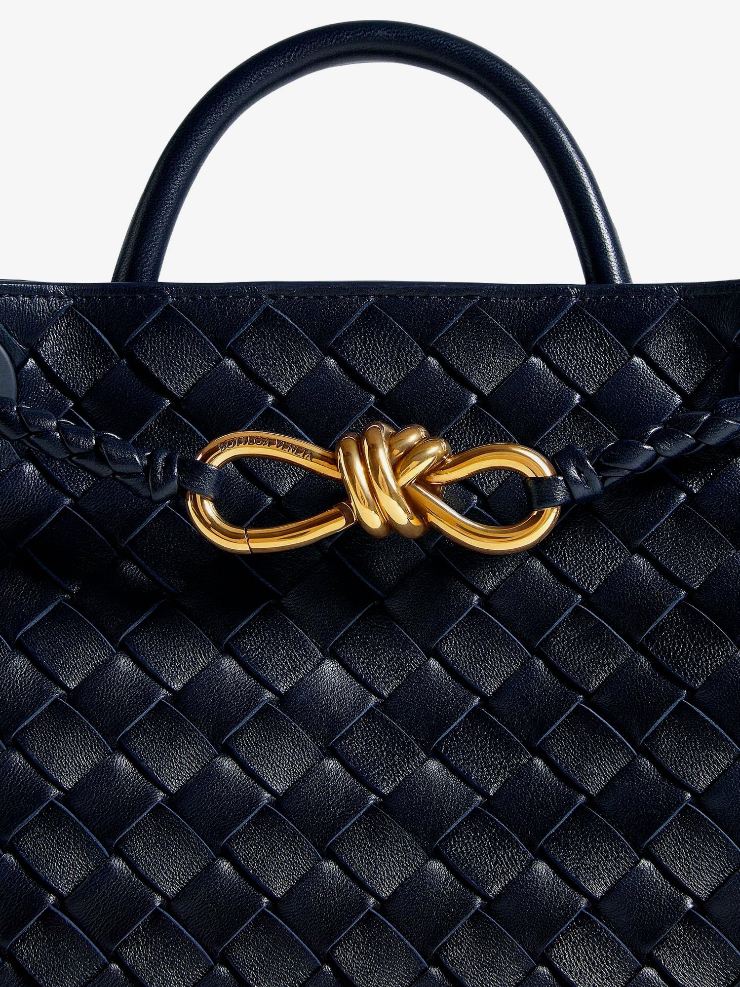 Bottega Veneta Mini Top Handle Bag with Signature Knot Detail - Dimensions: W 25 x H 20 x D 10 cm - Image 4
