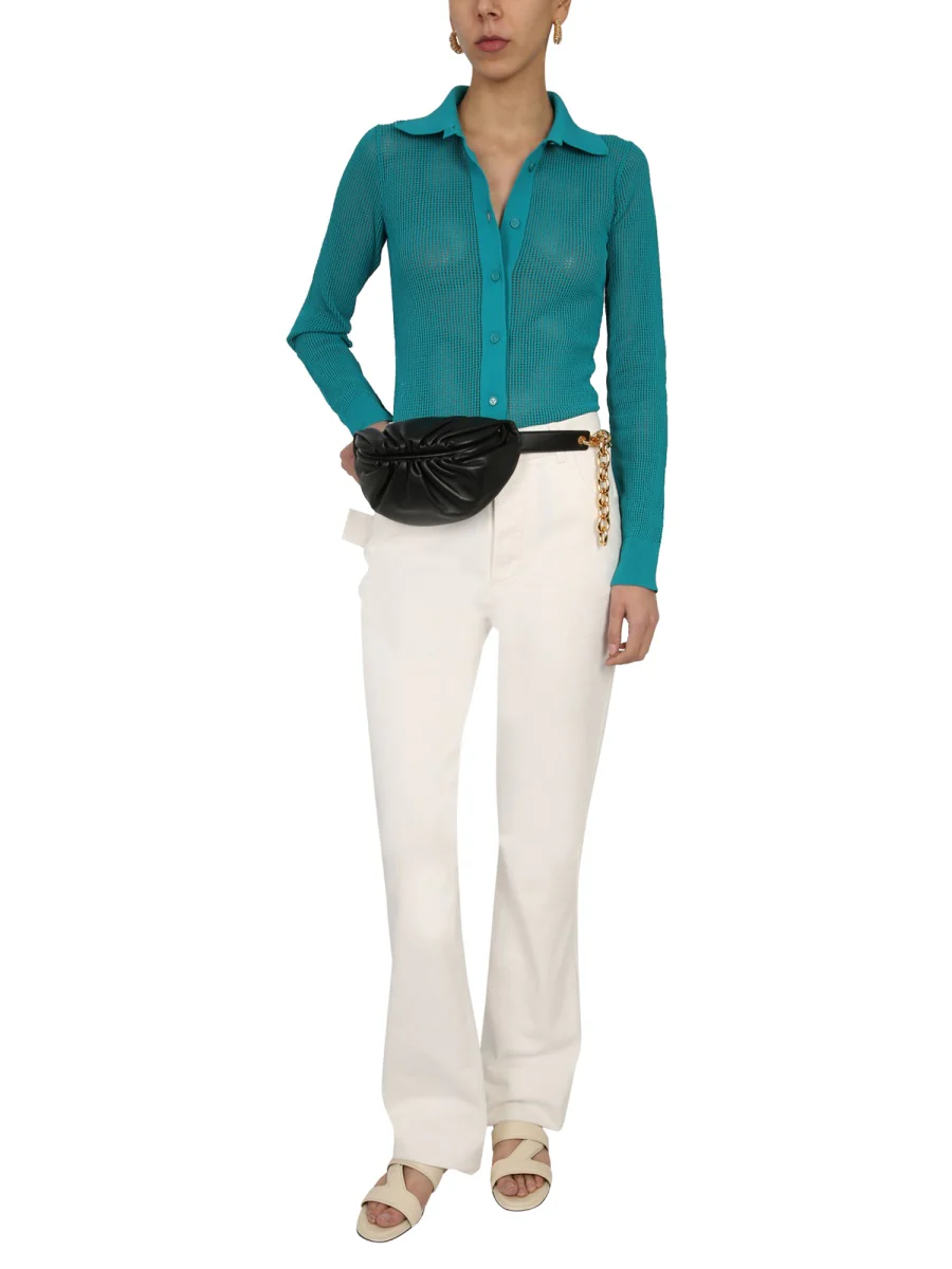 Bottega Veneta Slim Fit Mesh Cardigan - Size S - Image 2