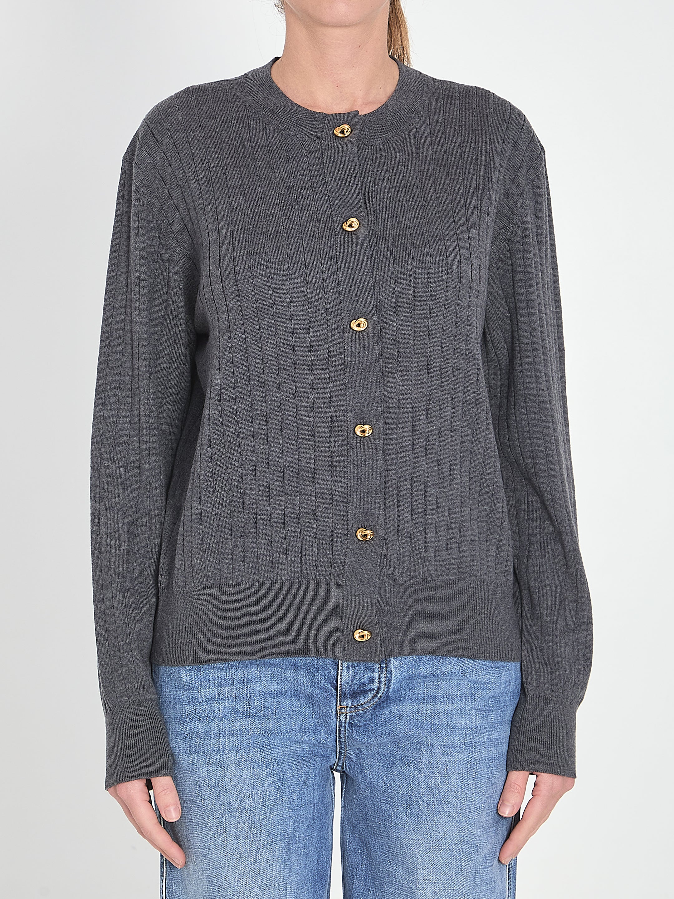 Bottega Veneta Wool Rib Cardigan