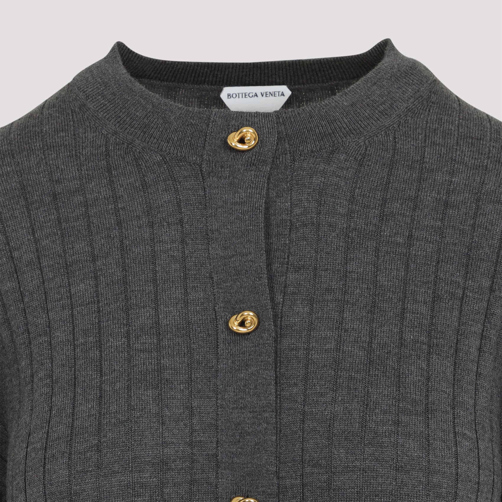 Bottega Veneta Wool Rib Cardigan - Image 5