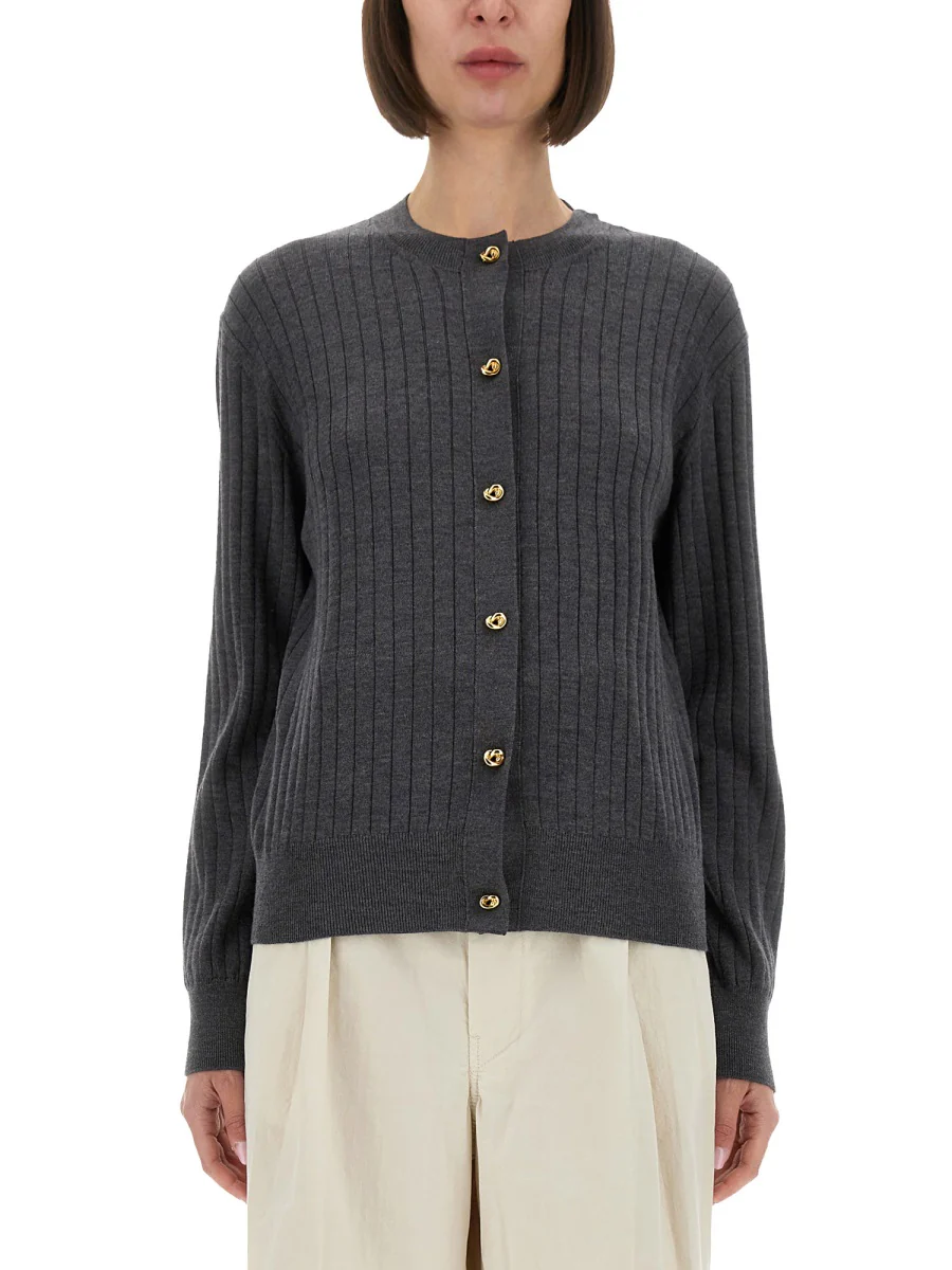 Bottega Veneta Wool Rib Cardigan - Image 6
