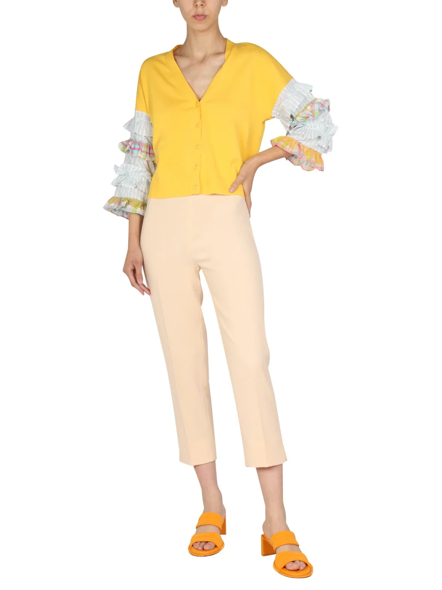Boutique Moschino Chic Cropped Cady Trousers for Women - Image 2