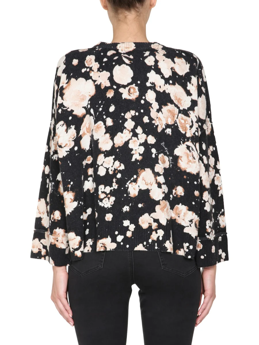 Boutique Moschino Floral Crew Neck Sweater for Women - Image 3