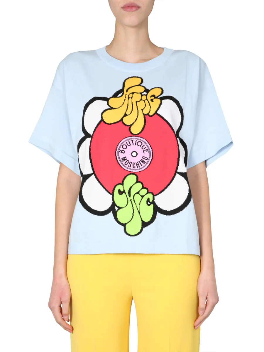 Boutique Moschino Round Neck T-Shirt for Women
