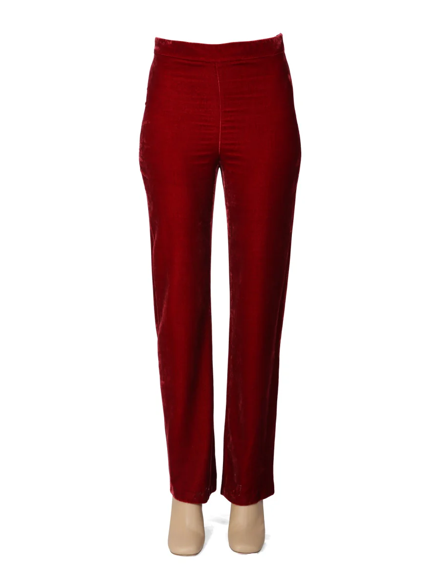 BOUTIQUE MOSCHINO Velvet High-waisted Trousers