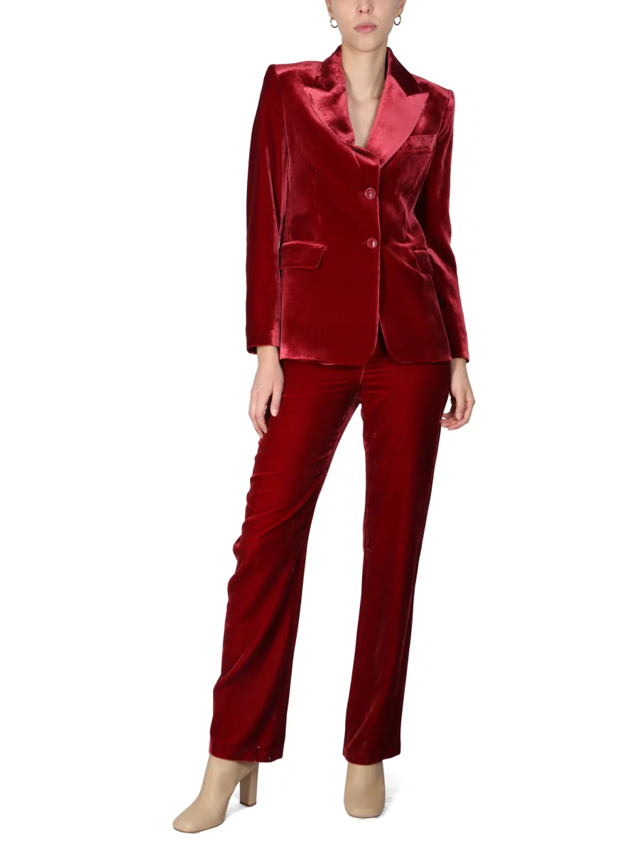 BOUTIQUE MOSCHINO Velvet High-waisted Trousers - Image 2