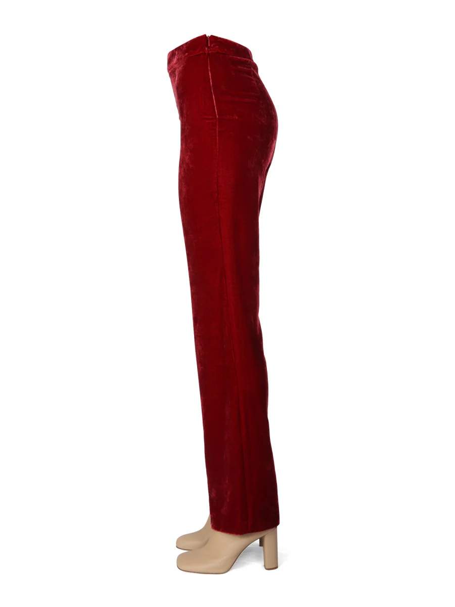 BOUTIQUE MOSCHINO Velvet High-waisted Trousers - Image 3