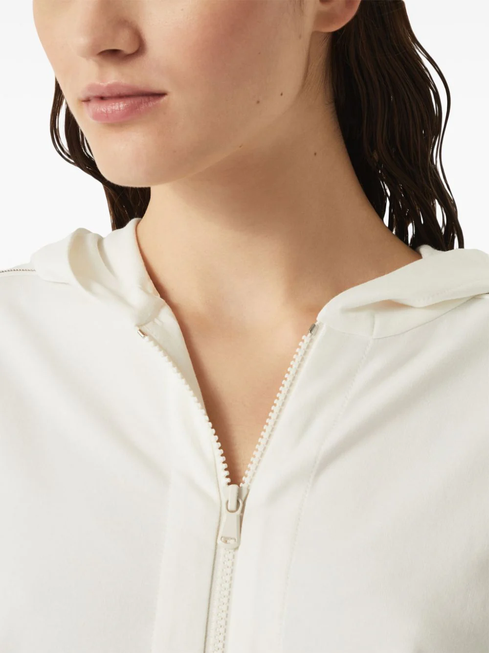 Brunello Cucinelli Bead-embellished Cotton-jersey Zip-up Hoodie - Image 5