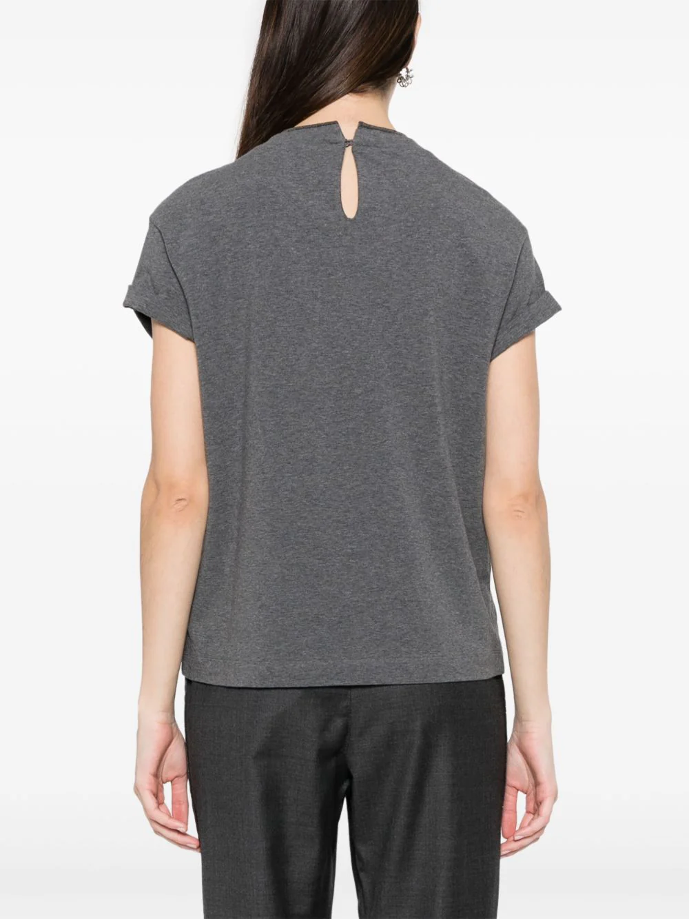BRUNELLO CUCINELLI Bead-embellished T-shirt - Image 4
