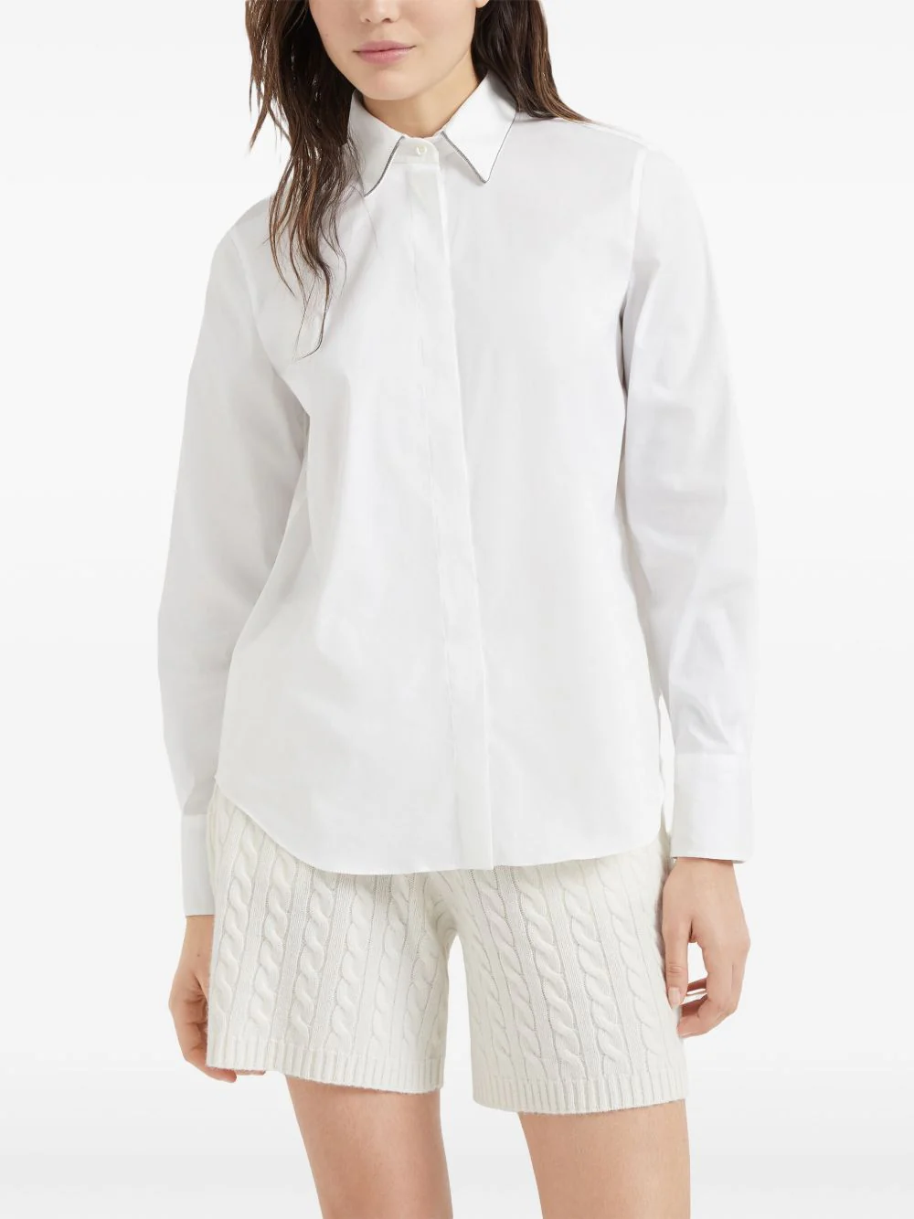 Brunello Cucinelli Collar-trim Long-sleeve Shirt - Image 7