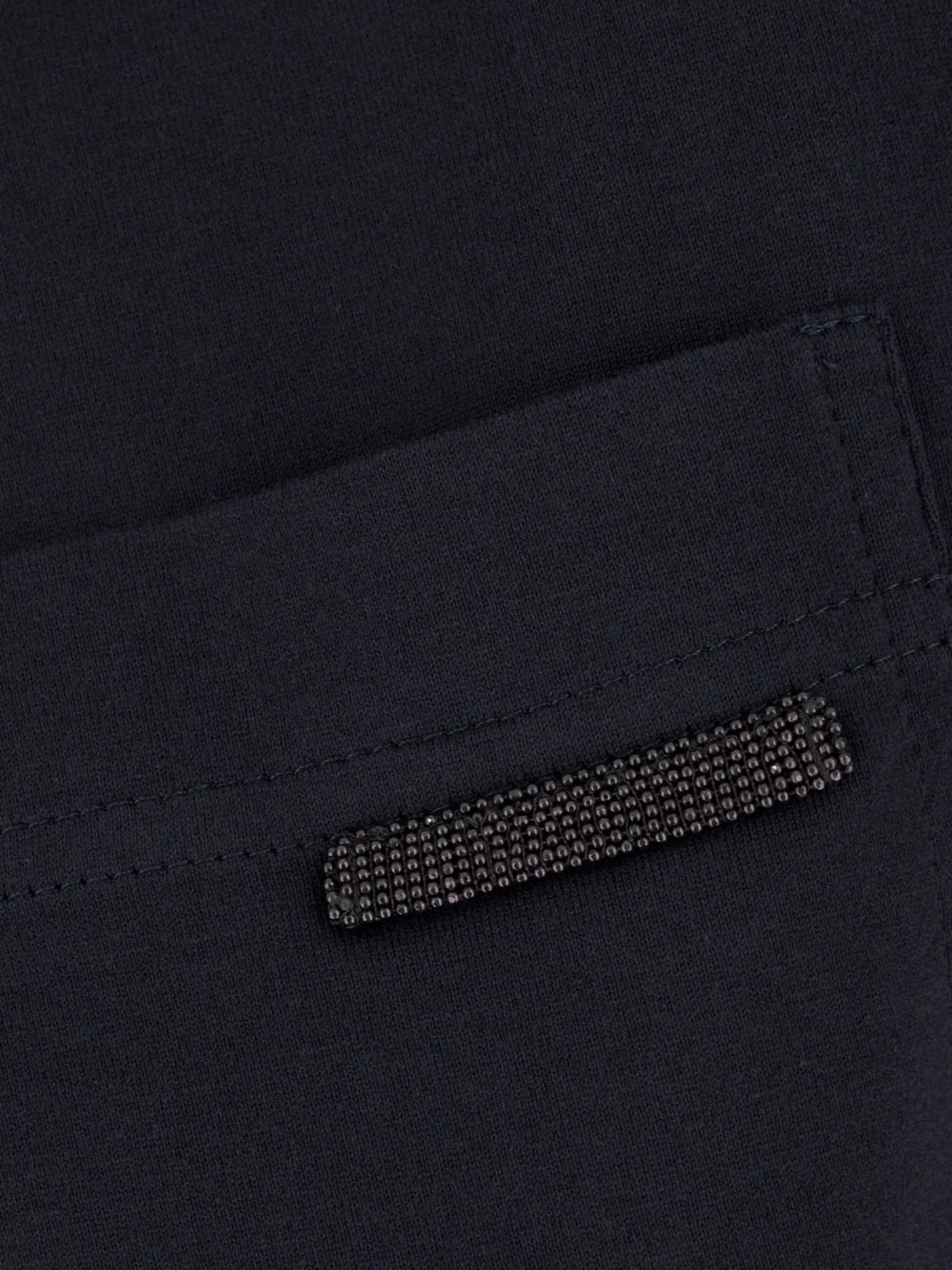Brunello Cucinelli Cotton T-shirt with Pocket and Jewelry Application - Image 3