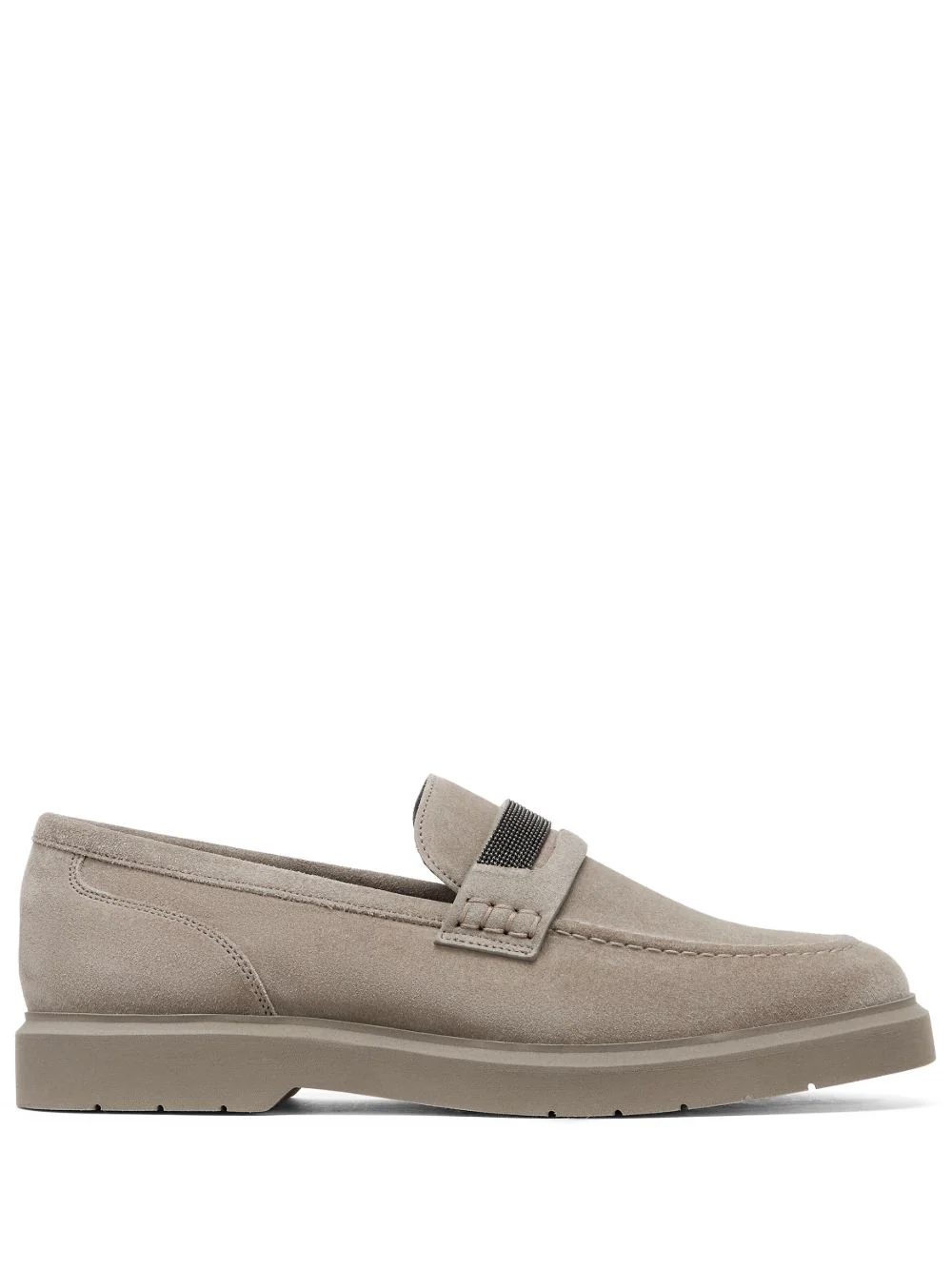 Brunello Cucinelli Crystal-embellished Suede Loafers - Image 2