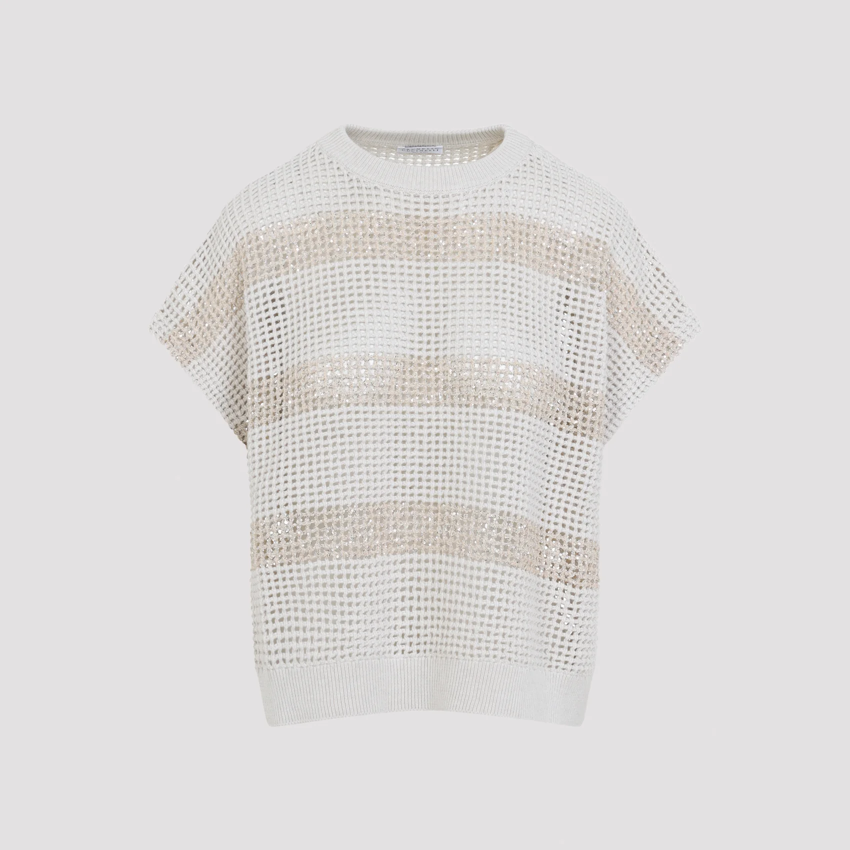 Brunello Cucinelli Knit Striped Sweater for Women - SS26 - Image 2