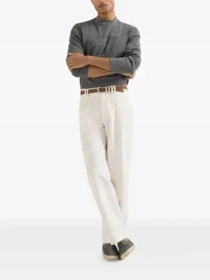 Brunello Cucinelli Linen Blend Mini Pants for Men - Image 4