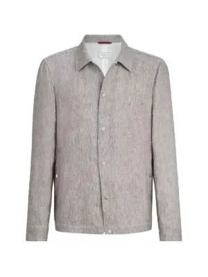 Brunello Cucinelli Linen Jacket for Men - SS26 Collection - Image 2