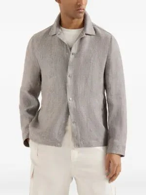 Brunello Cucinelli Linen Jacket for Men - SS26 Collection - Image 4