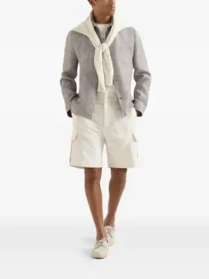 Brunello Cucinelli Men's Cotton Linen Bermuda Shorts - Image 3