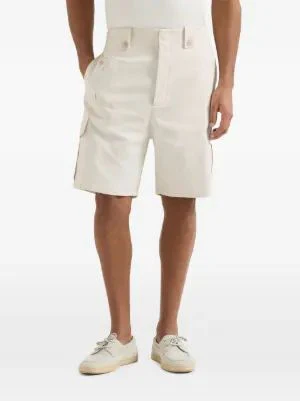 Brunello Cucinelli Men's Cotton Linen Bermuda Shorts - Image 4